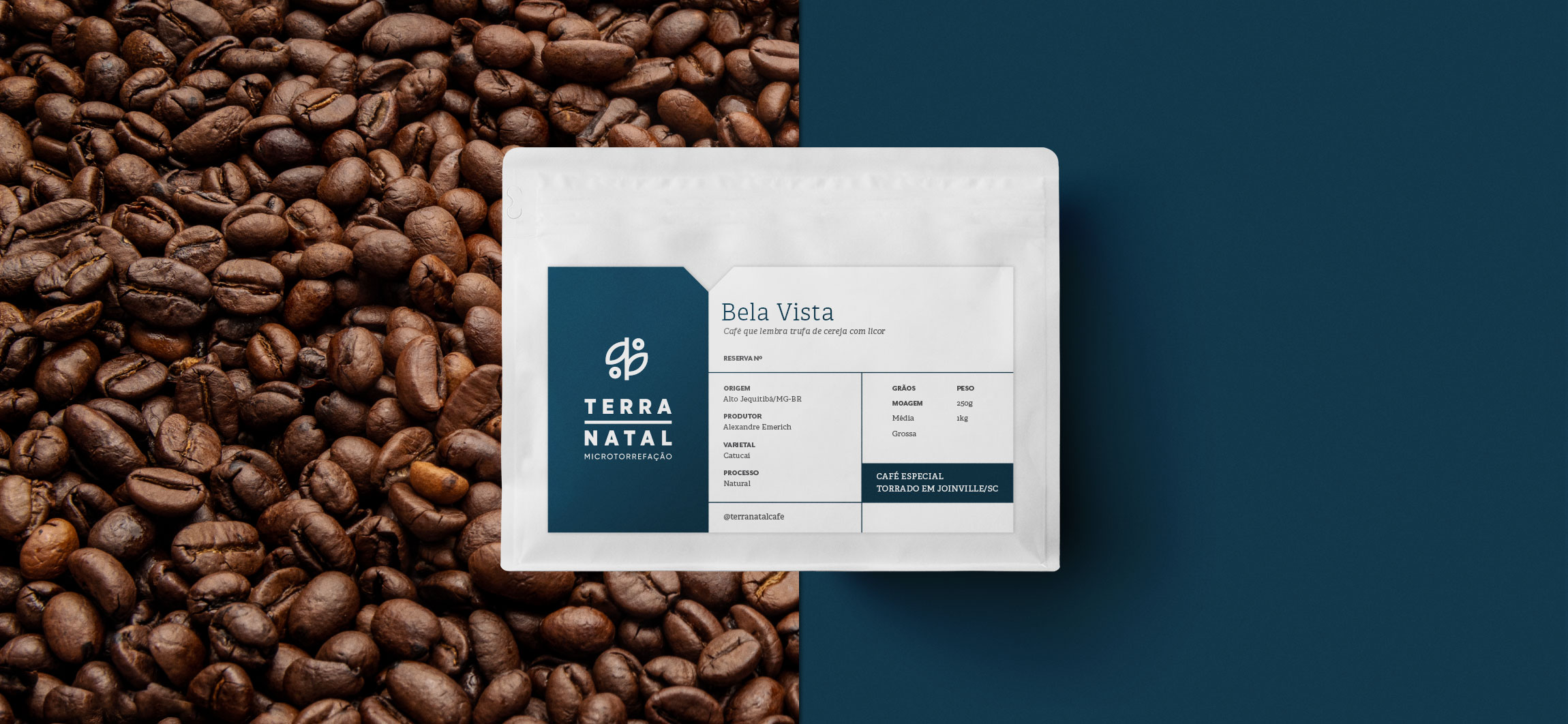 Minimalistic Packaging Design for Terra Natal Coffee Roasters