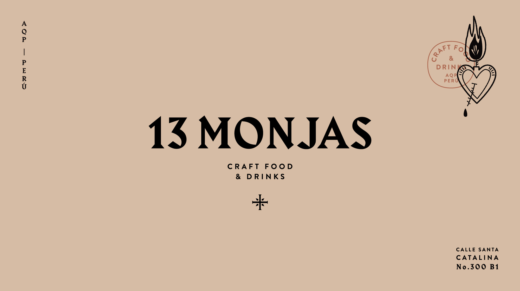 Brand and Packaging Design for 13 Monjas Artisan Pasta and Dough Restaurant