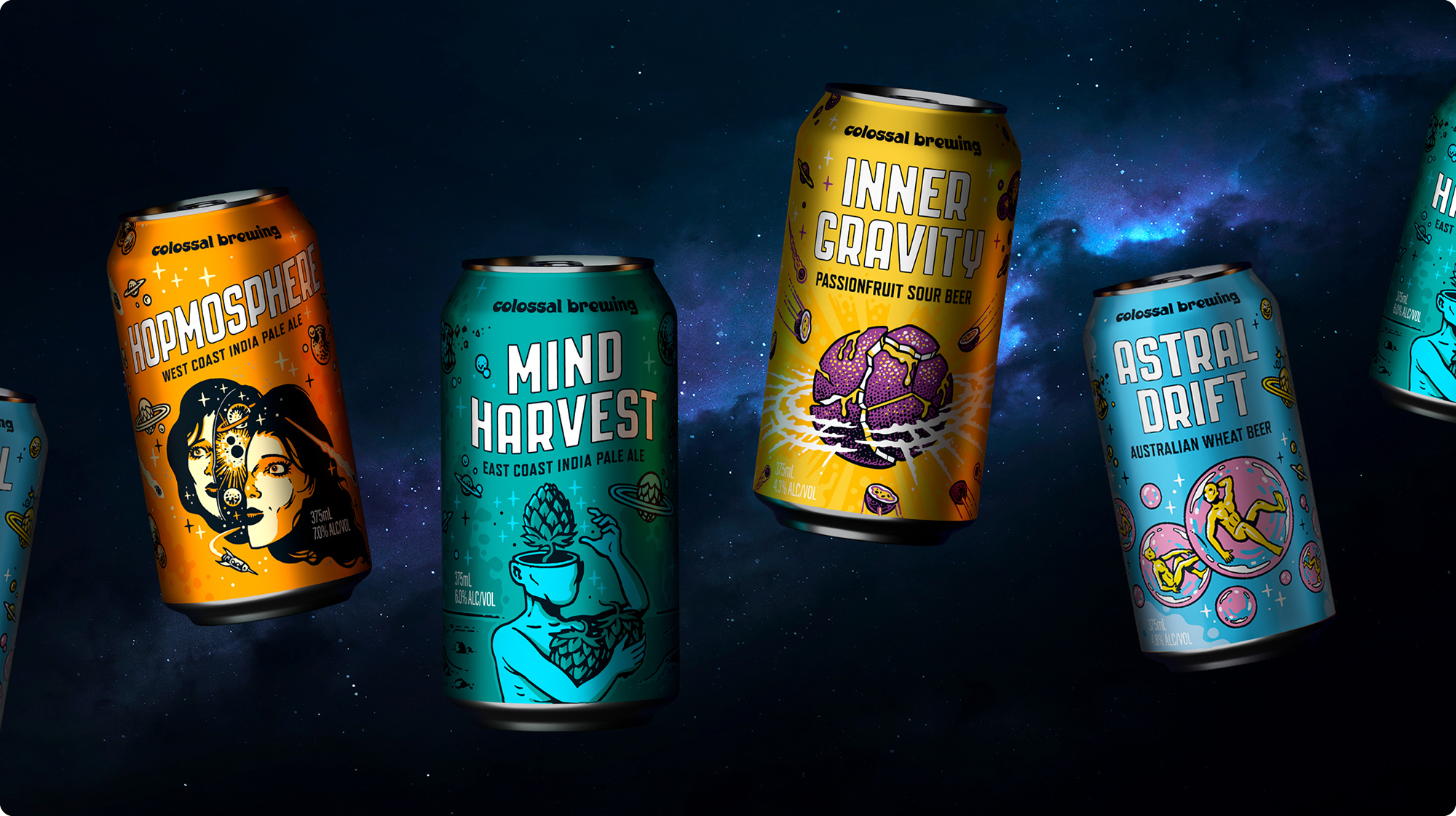 Colossal Brewing Brand and Packaging Design by Creative Platform