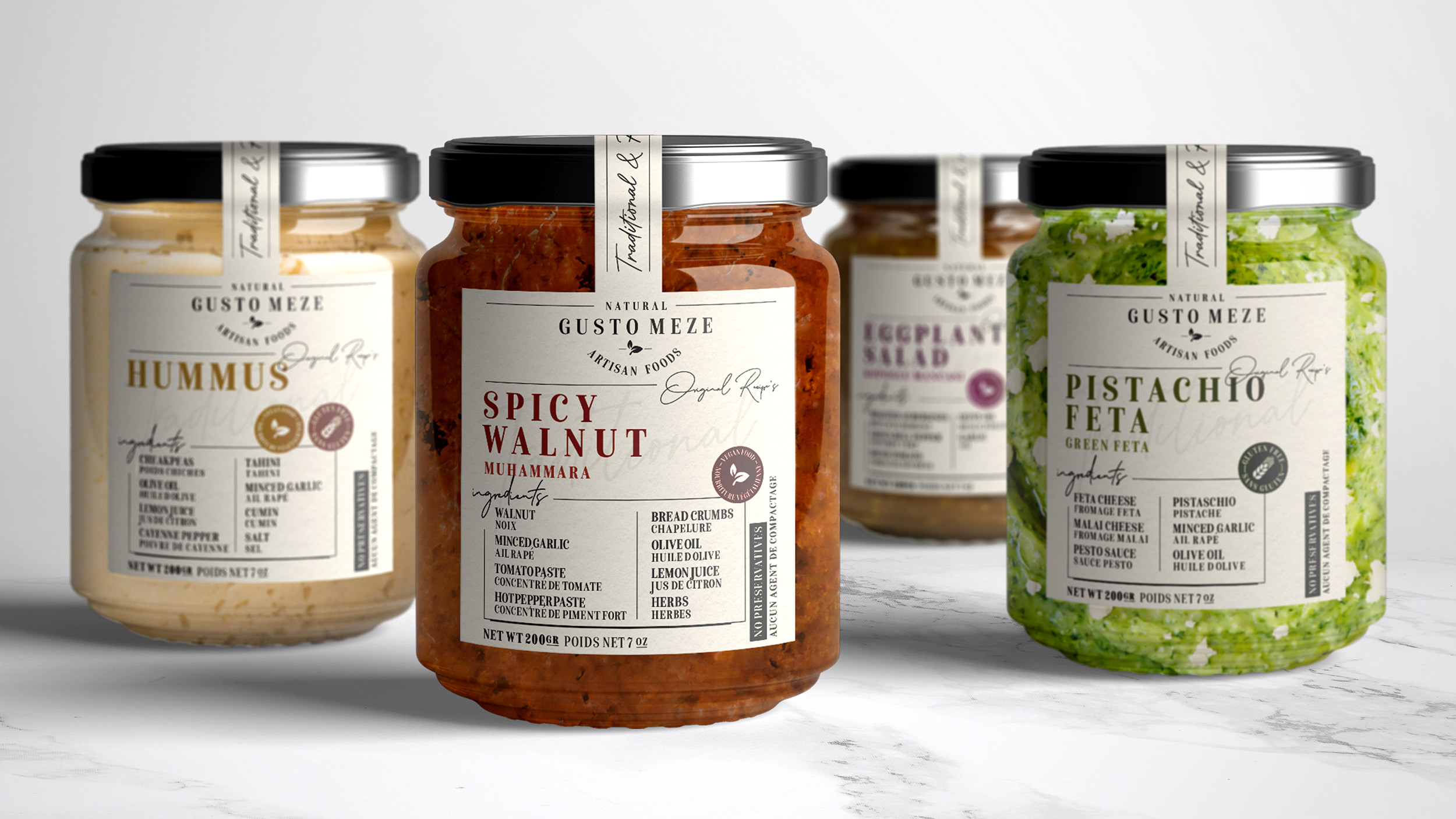 Packaging Design for Gusto Meze by Talking Packs