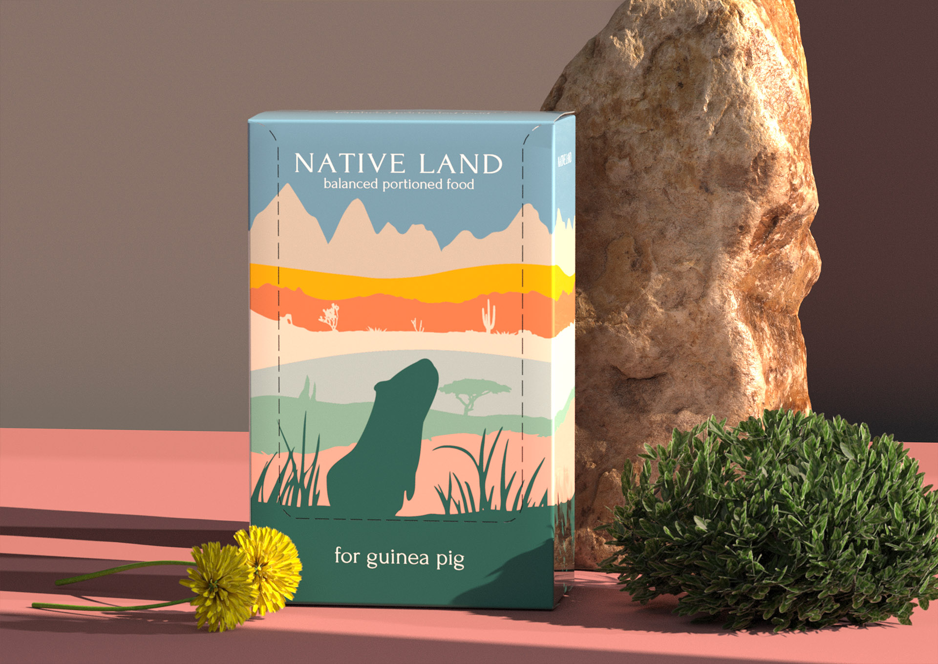 Packaging Design for Native Land Food for Guinea Pigs