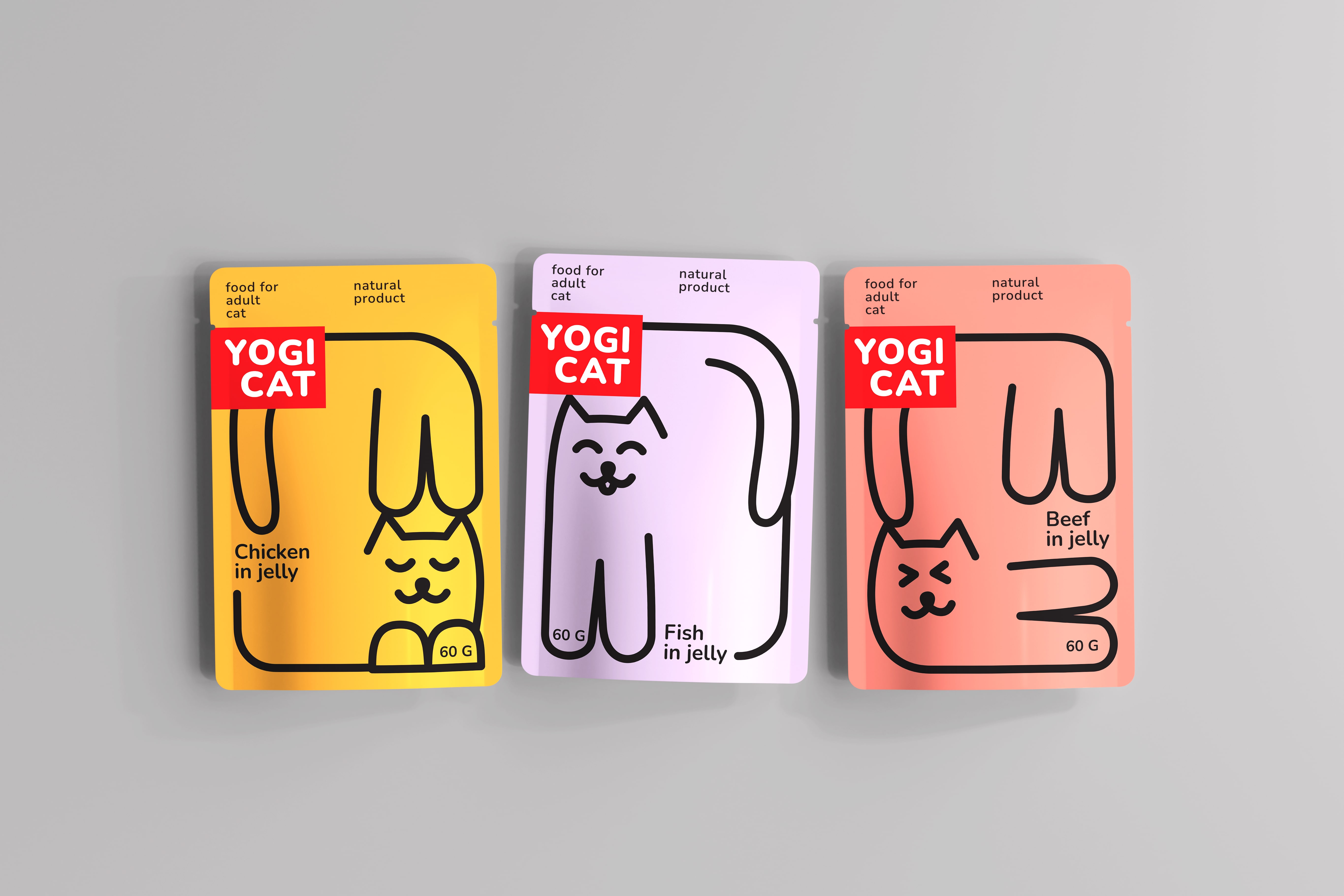 Packaging Design Concept for Yogi Cat Wet Food for Cat