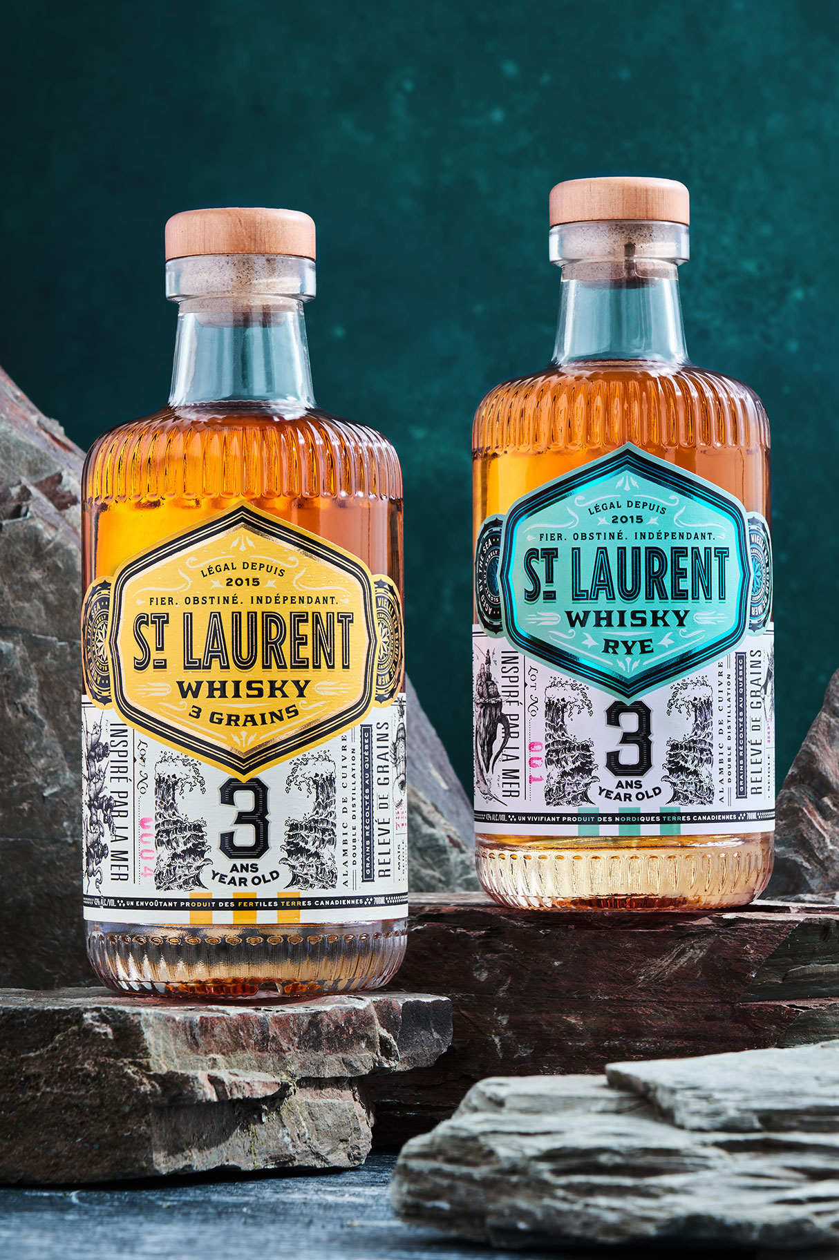 Chad Michael Studio Creates Packaging Design for St. Laurent Whiskies