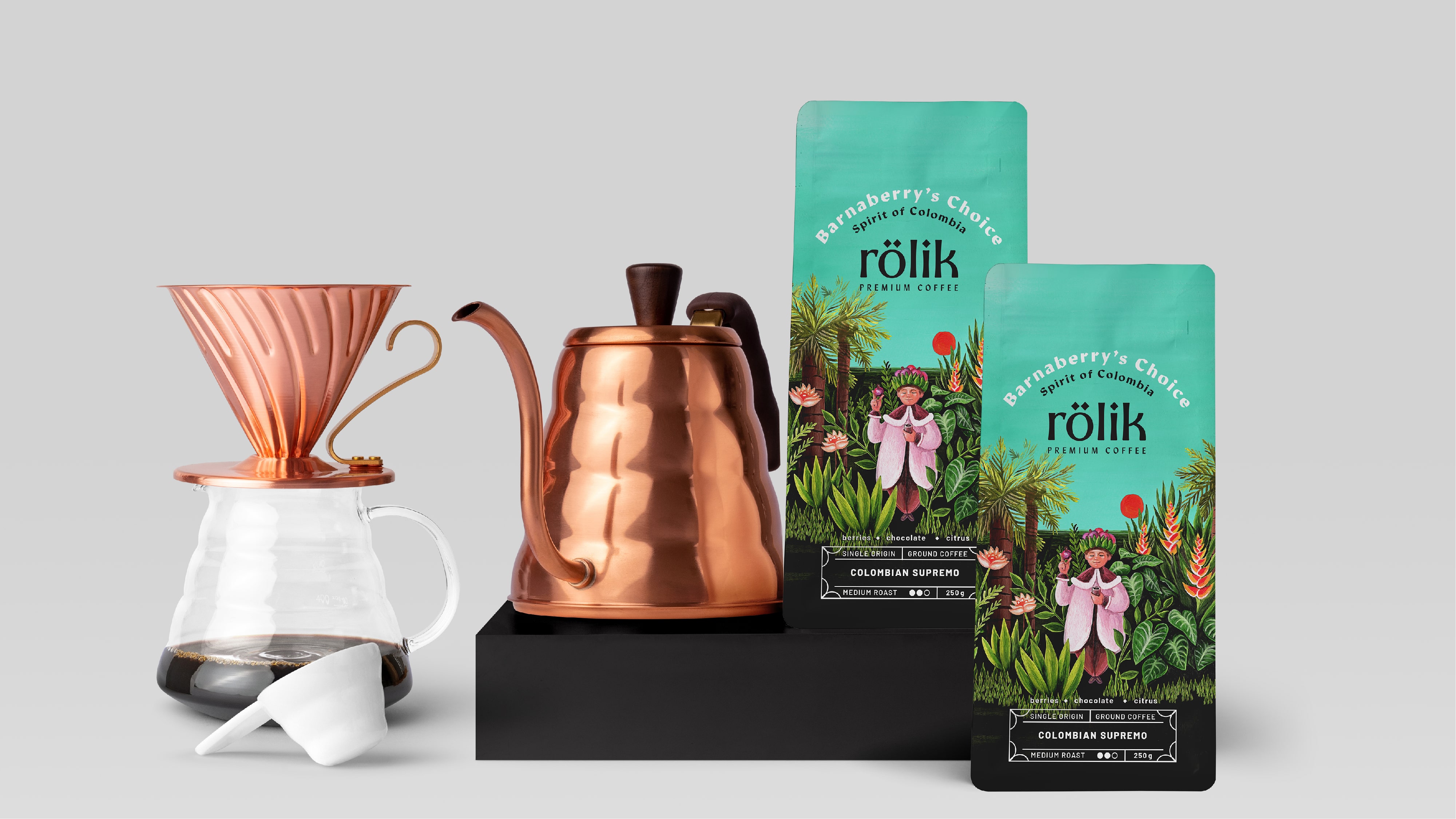 Brand Design for Coffee Brand Rölik Spirit of Colombia