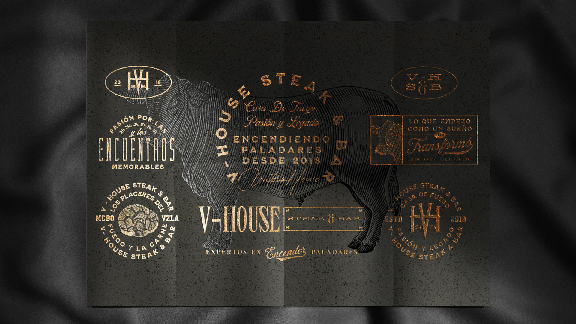 V-House® Steak & Bar Brand Design