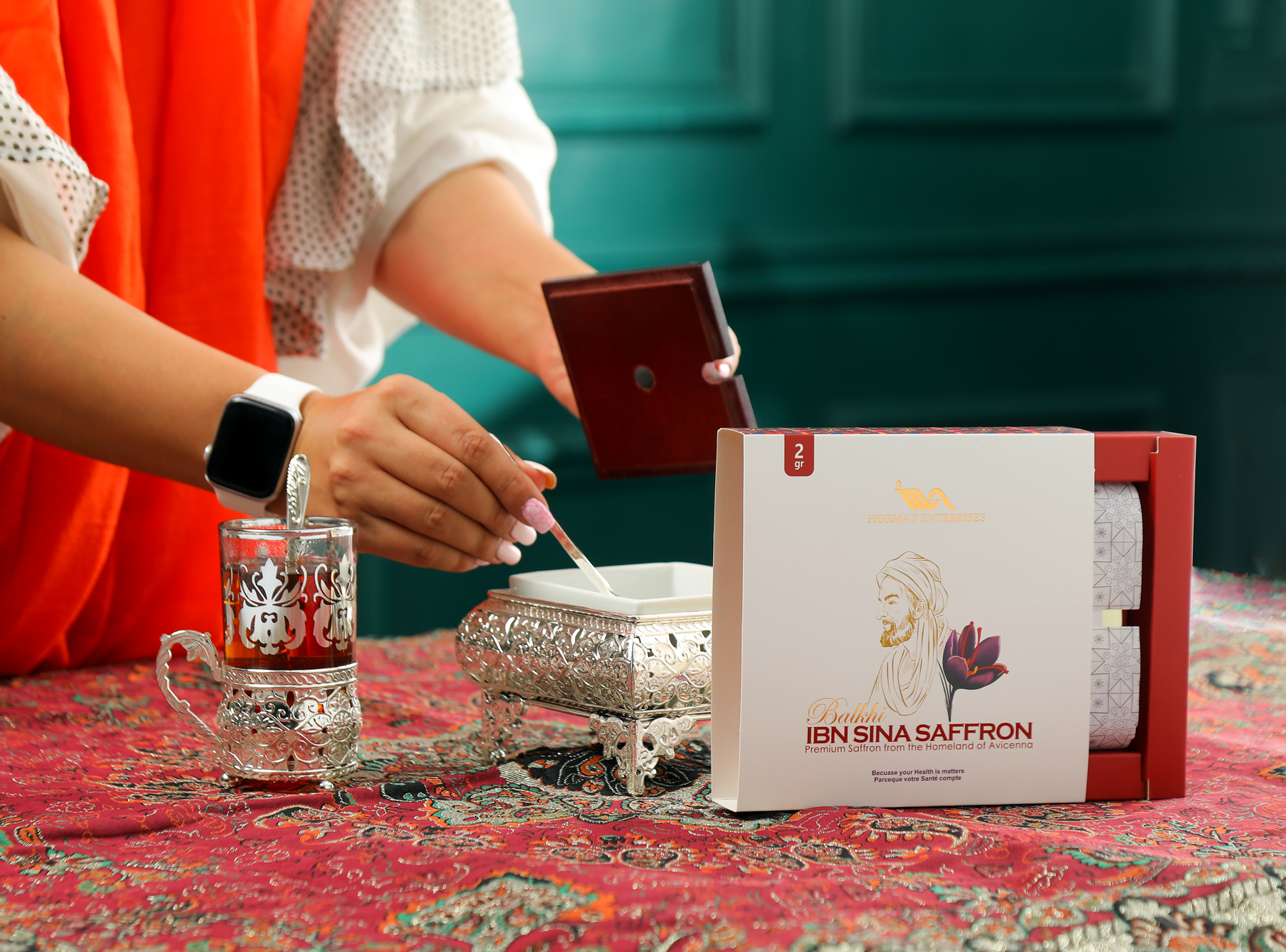 IBN Sina Saffron Packaging Design by ZarifGraphic