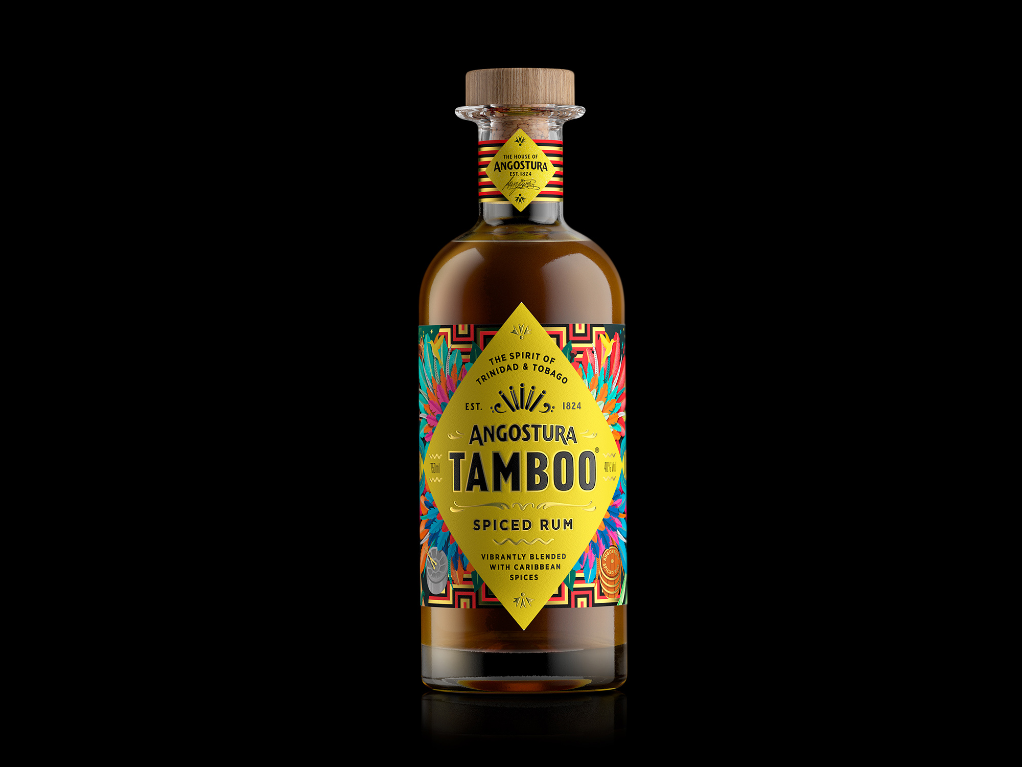 Angostura Tamboo Spiced Rum Packaging Design