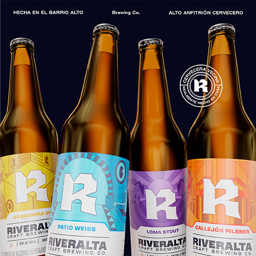 Branding and Packaging Design for Riveralta Brewing Co