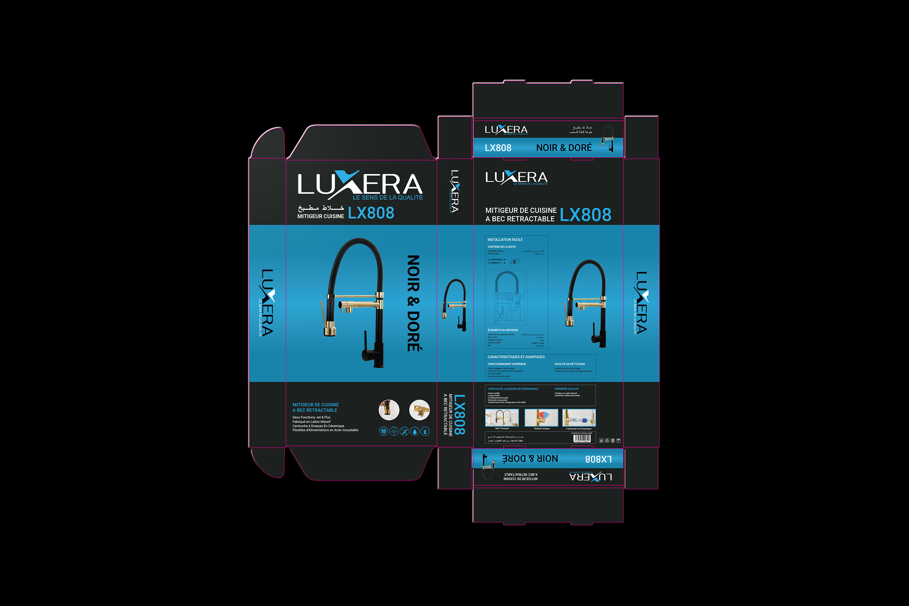 Luxera Kitchen Faucet Packaging