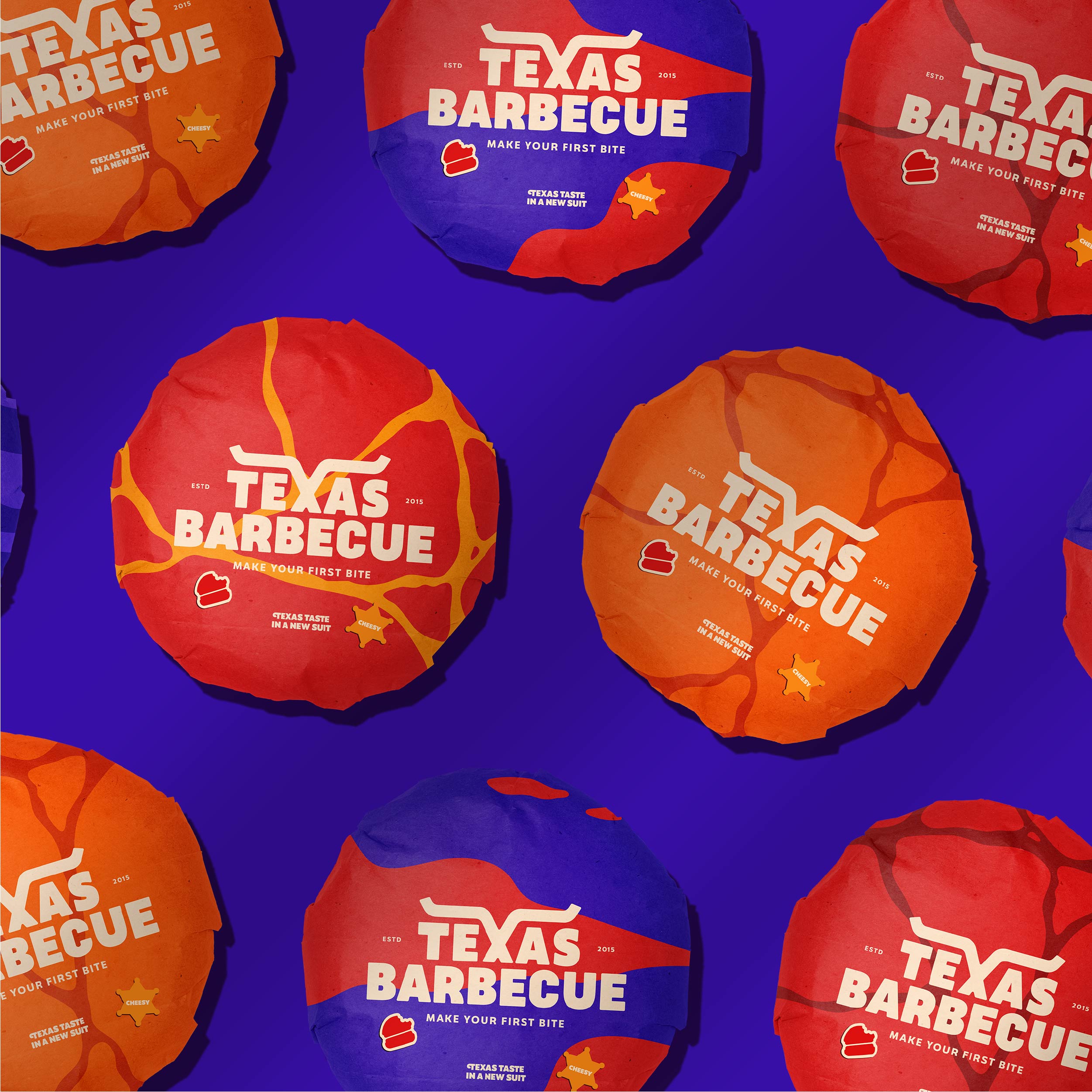 Logo, Identity and Packaging Design for Texas Barbecue Fast Food Resturant in Dubai