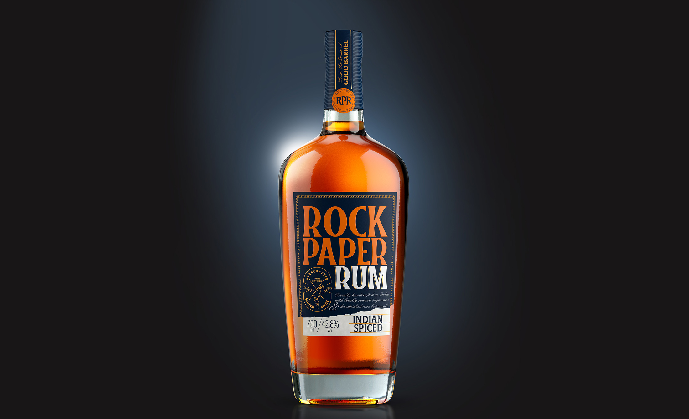 Rock Paper Rum Branding and Packaging Design by Firstbase