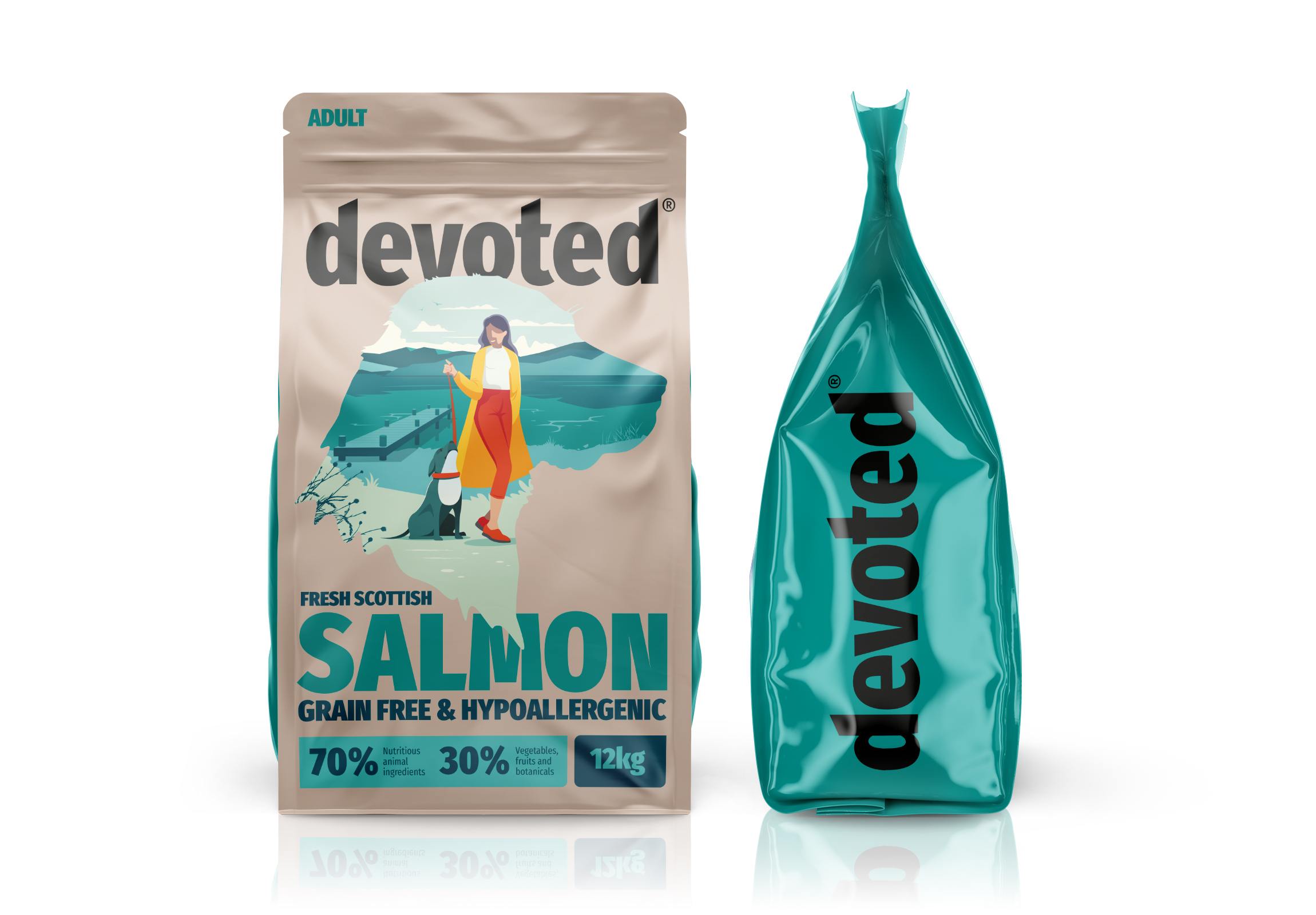 Branding and Packaging Design for Devoted Pet Food by Pencil Studio