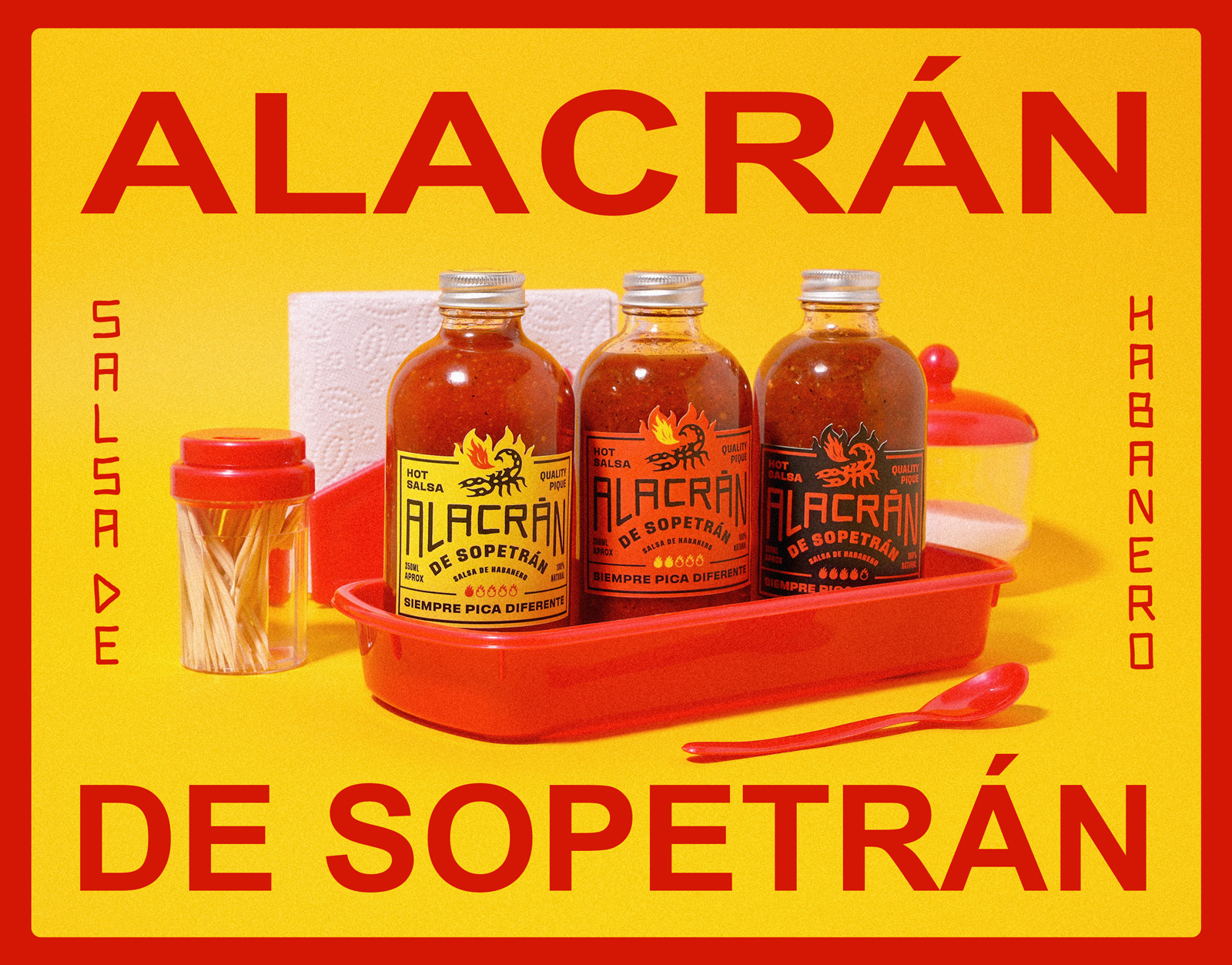 Alacrán de Sopetrán Hot Sauce Packaging Design