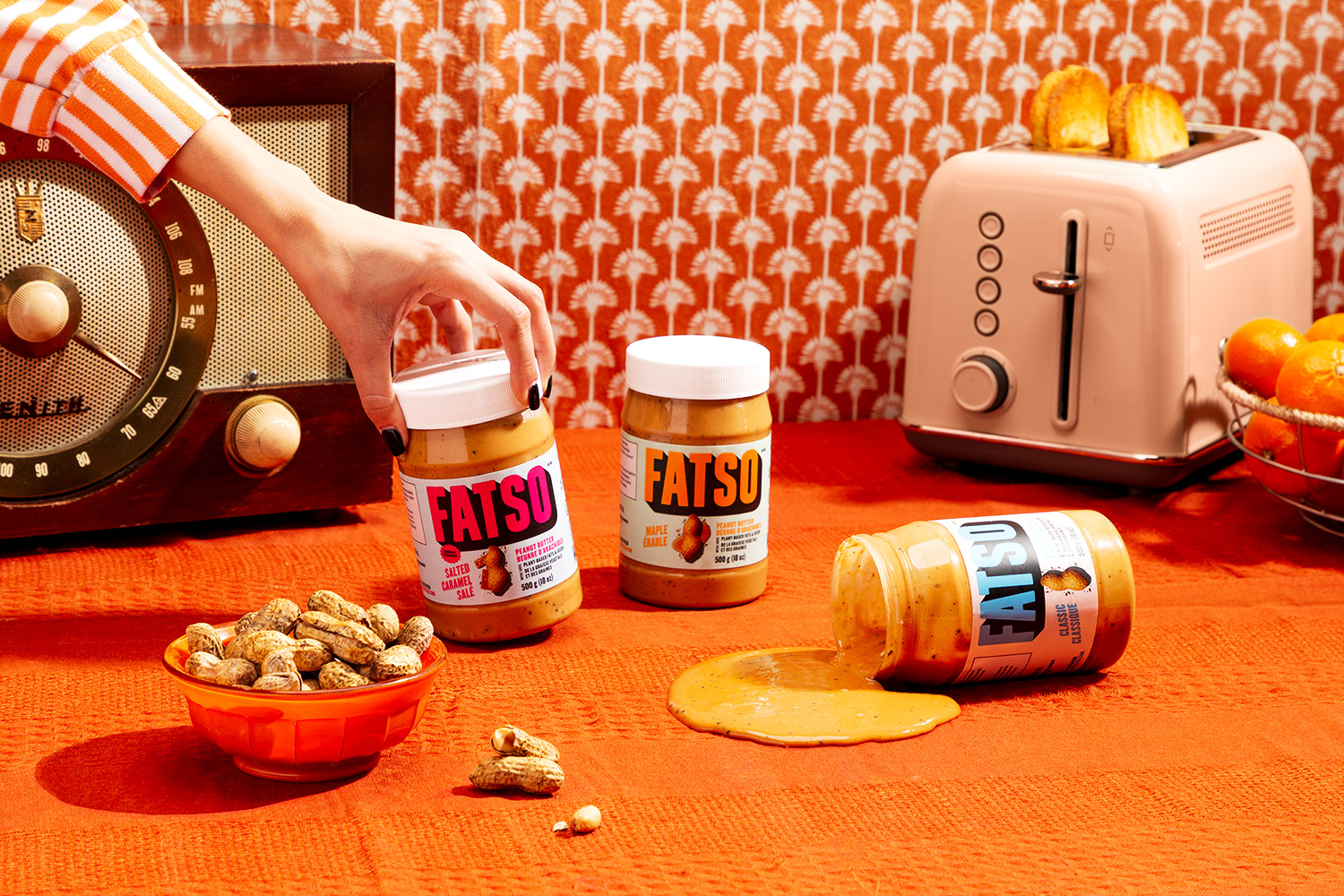A Retro Rebrand for Fatso Peanut Butter by Crew