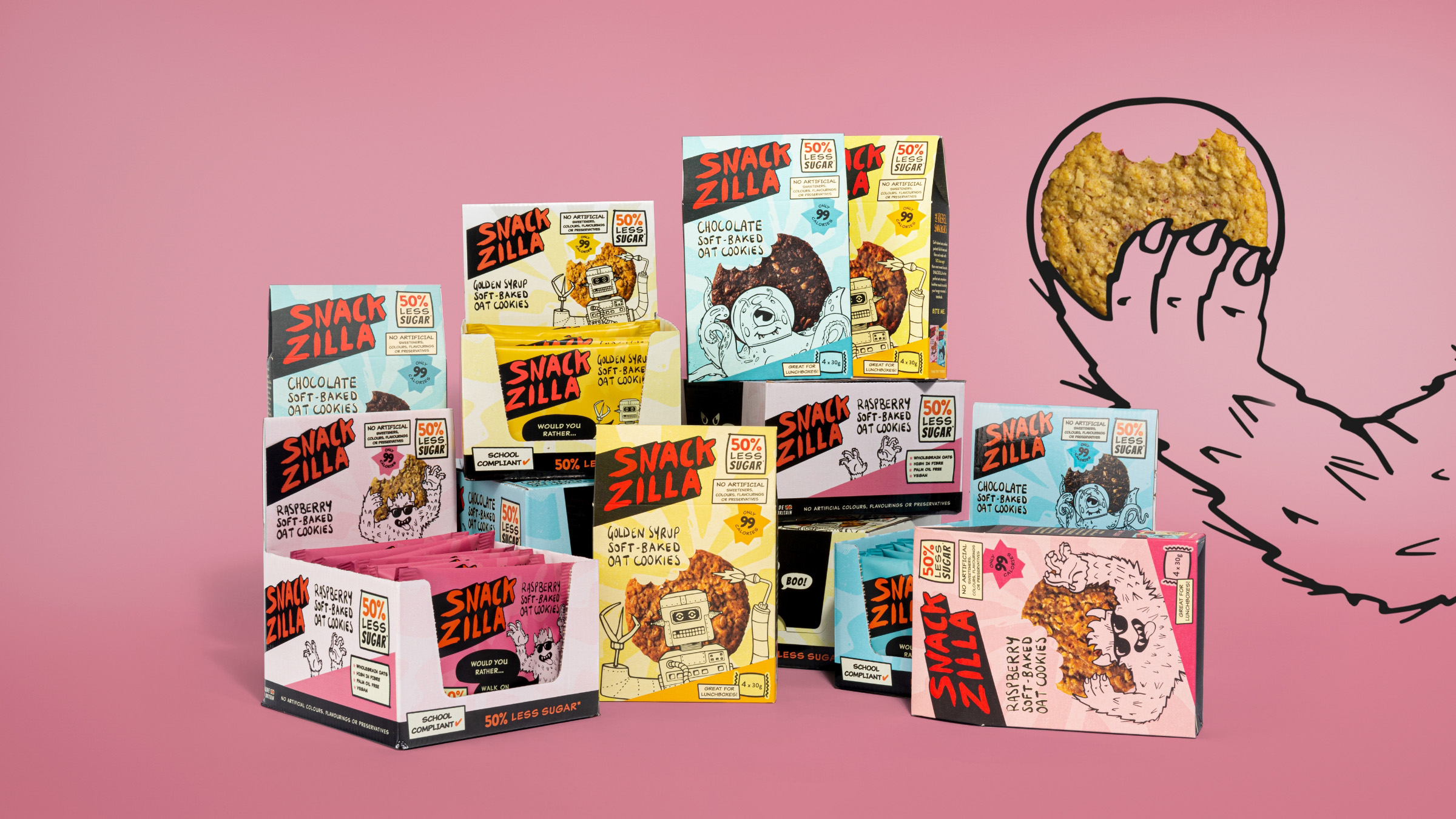 Kingdom & Sparrow Creates Snackzilla Packaging Design – For Rebel Snackers
