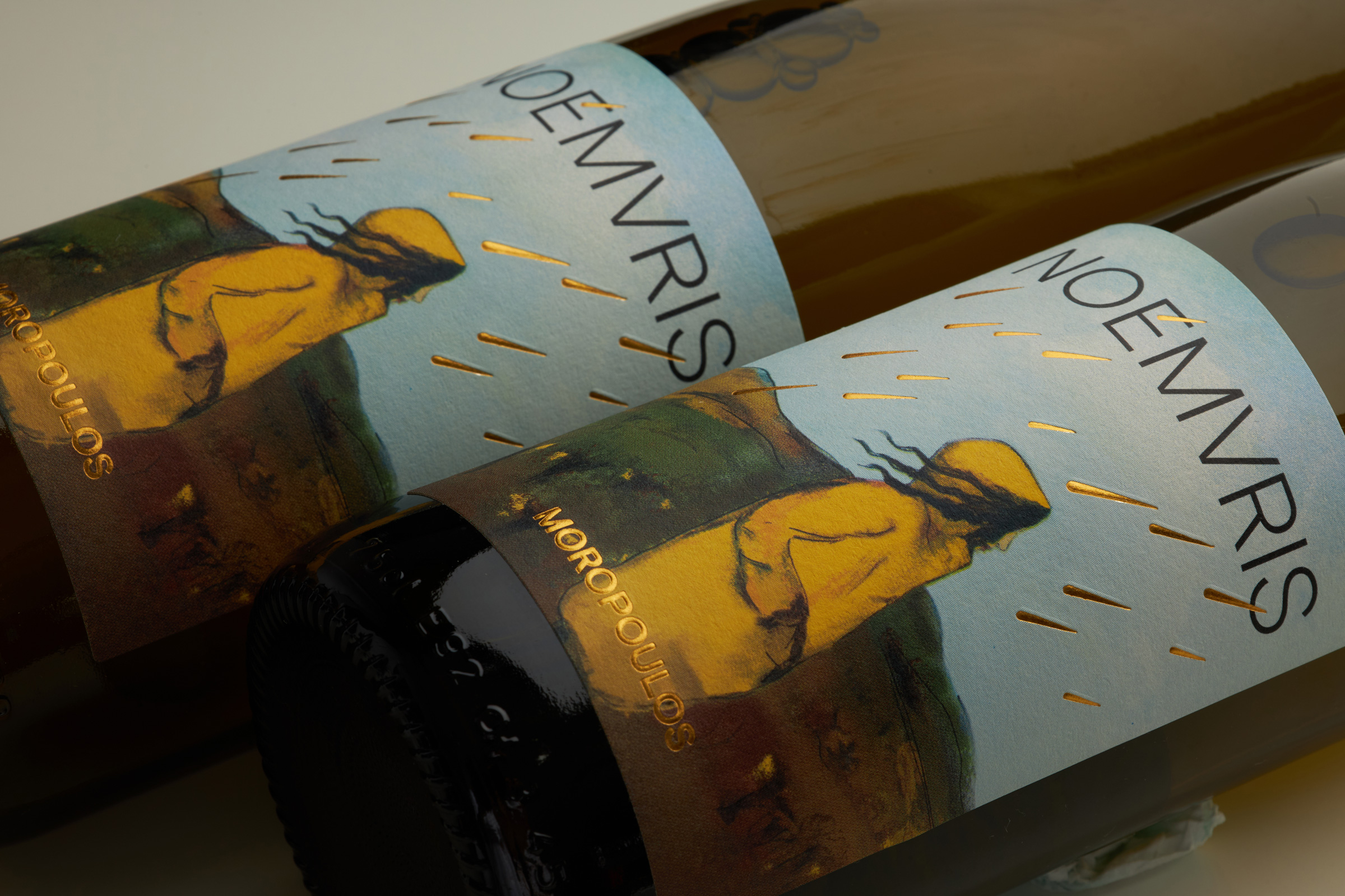 Noemvris Wine Label Design by Marios Karystios