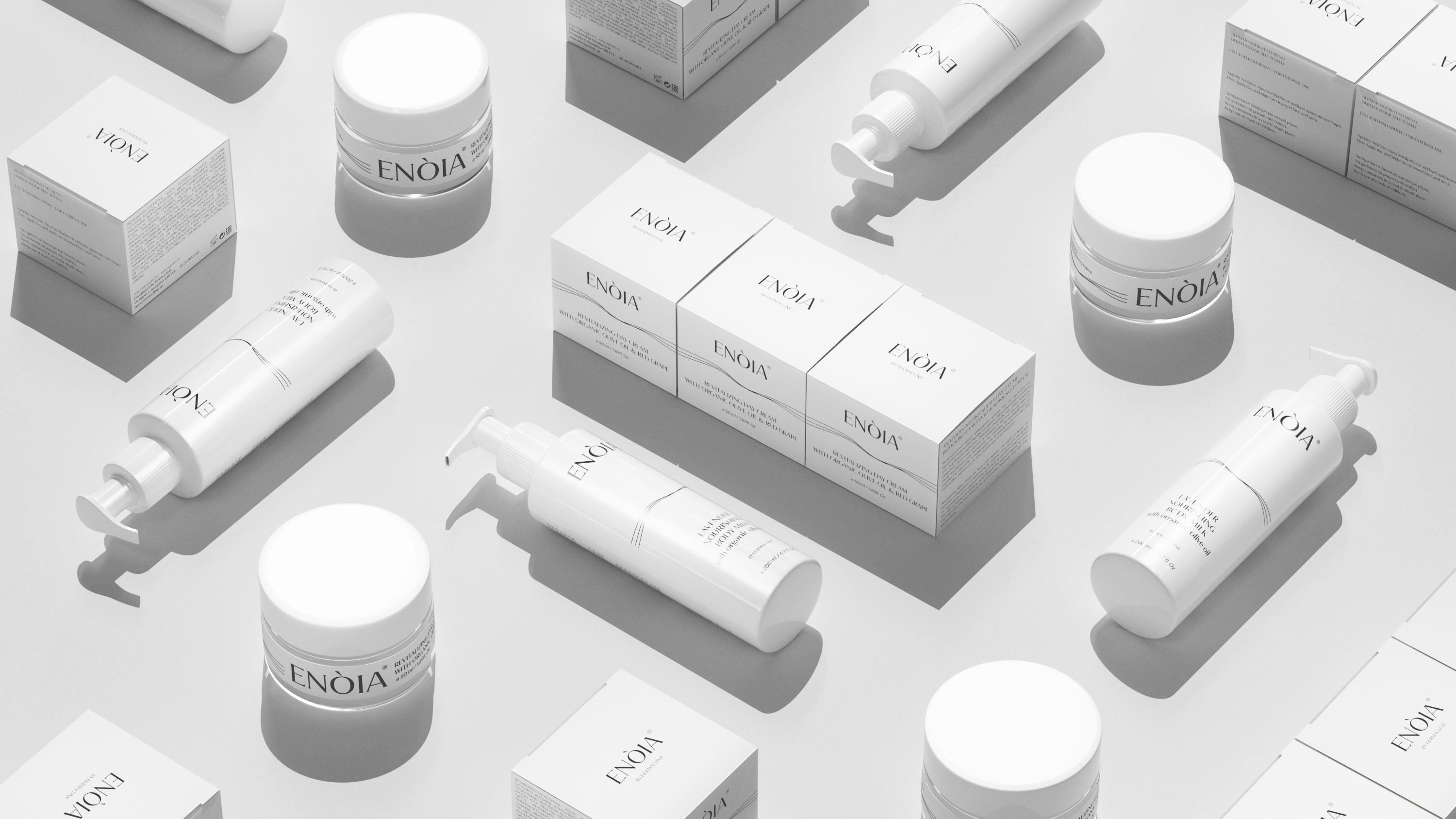 Enoia Cosmetics Packaging Design