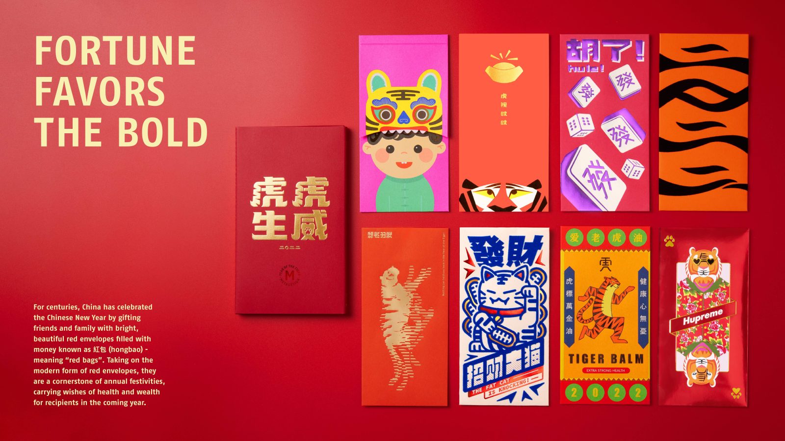 Good Fortune Tiger Red Envelopes, Lunar New Year