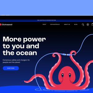 Octopod Student Brand Design Concept for An Ocean Friendly e-commerce