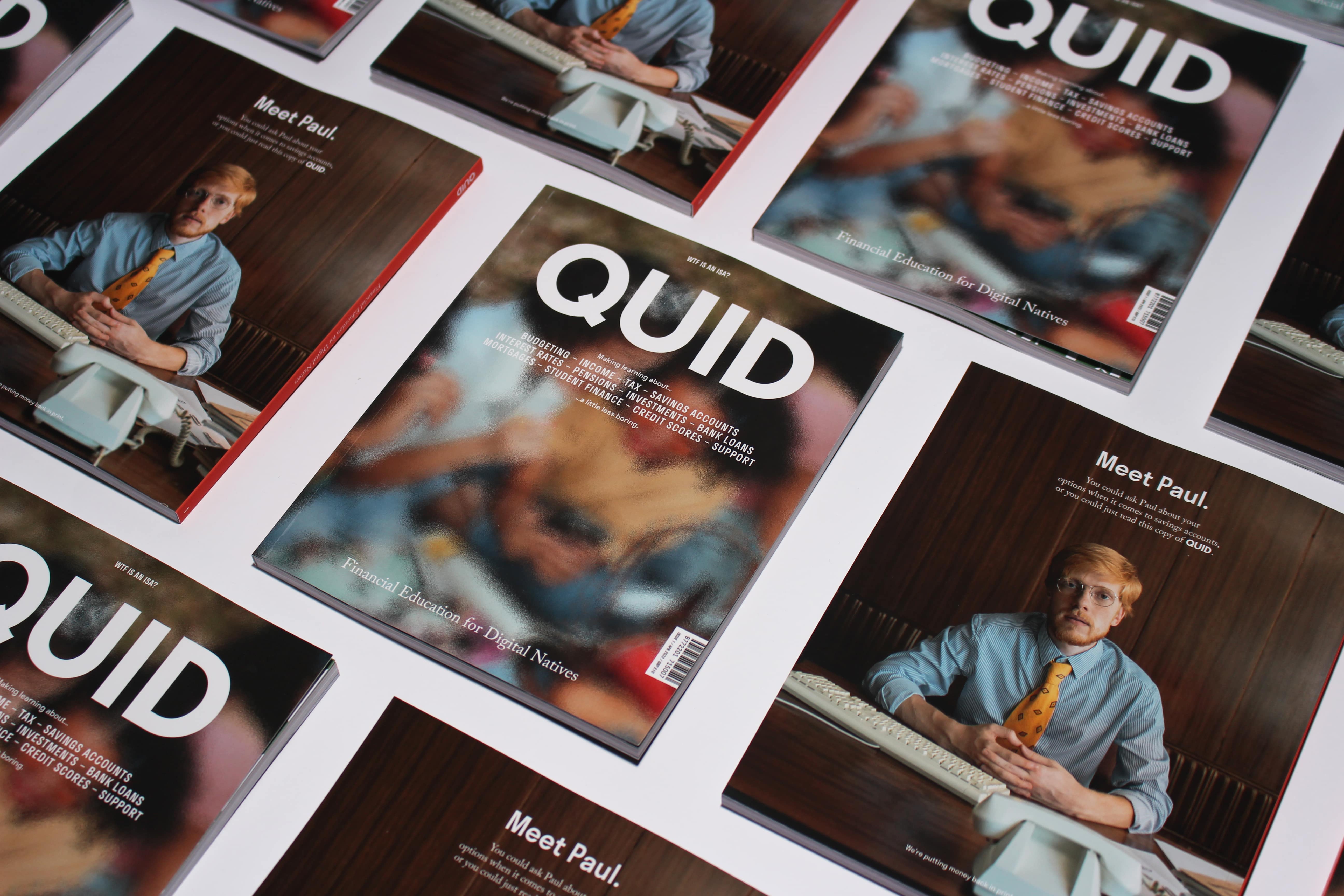 Quid Magazine Graphic Design for Publication – Financial Education for Digital Natives
