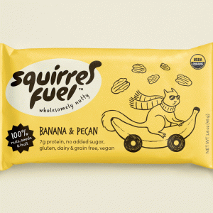 Squirrel Fuel Nutty Snack Bar Packaging Design