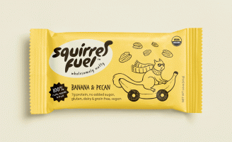Squirrel Fuel Nutty Snack Bar Packaging Design
