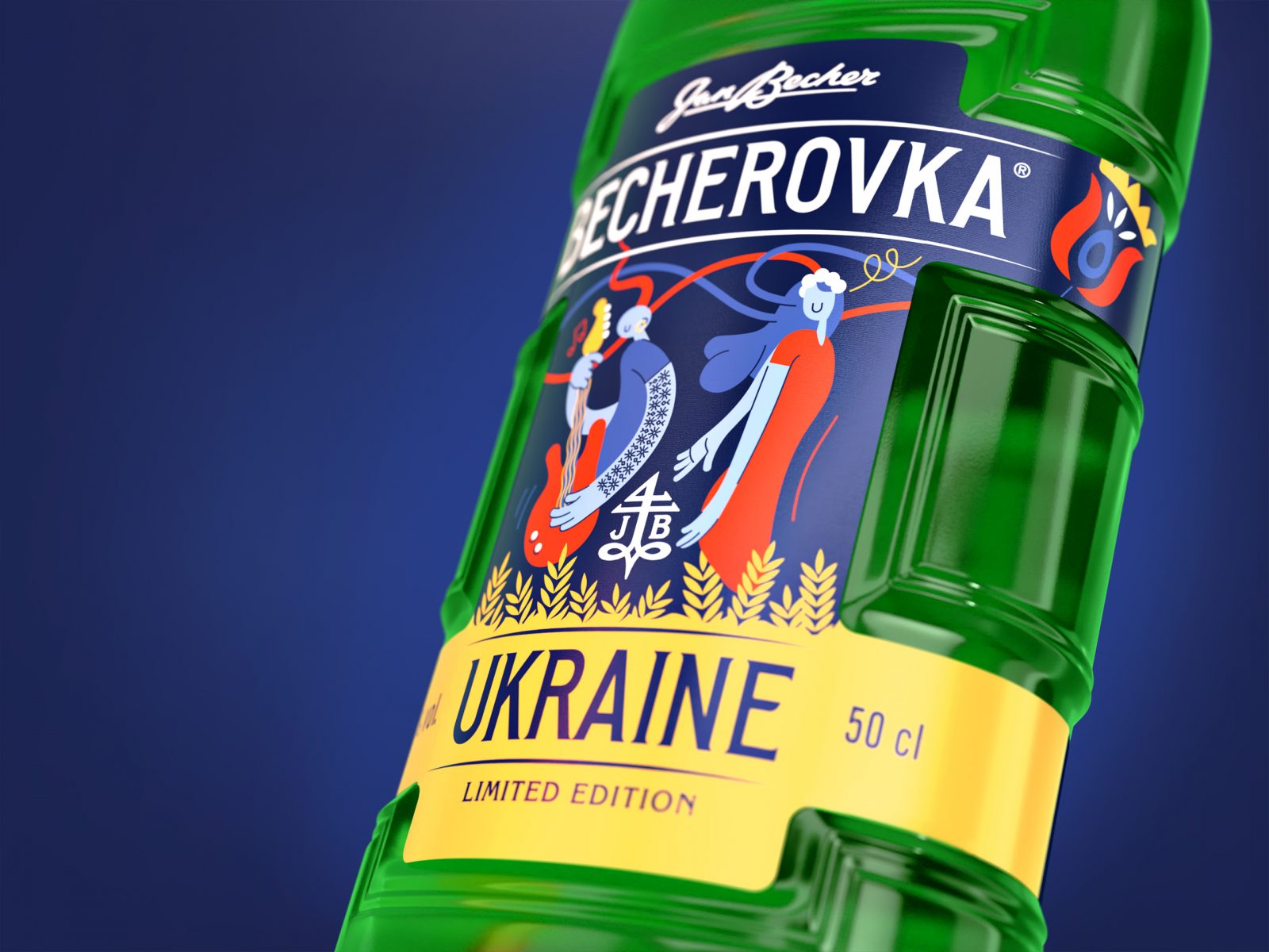 Becherovka Ukraine Limited Edition Packaging Design by Cocoon Prague