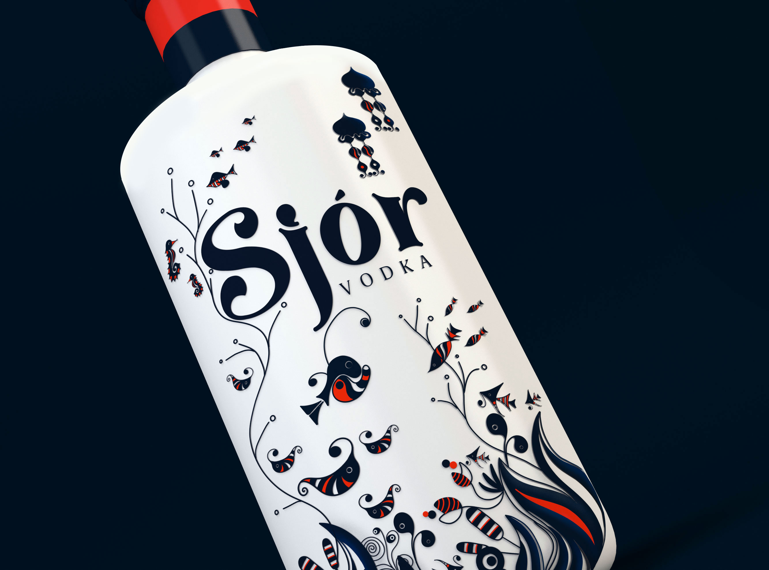 Sjør Vodka Branding Awakes Deep-Sea Creatures