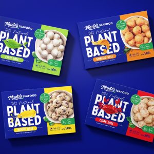 Mantra Plant-Based Seafood Packaging Redesign