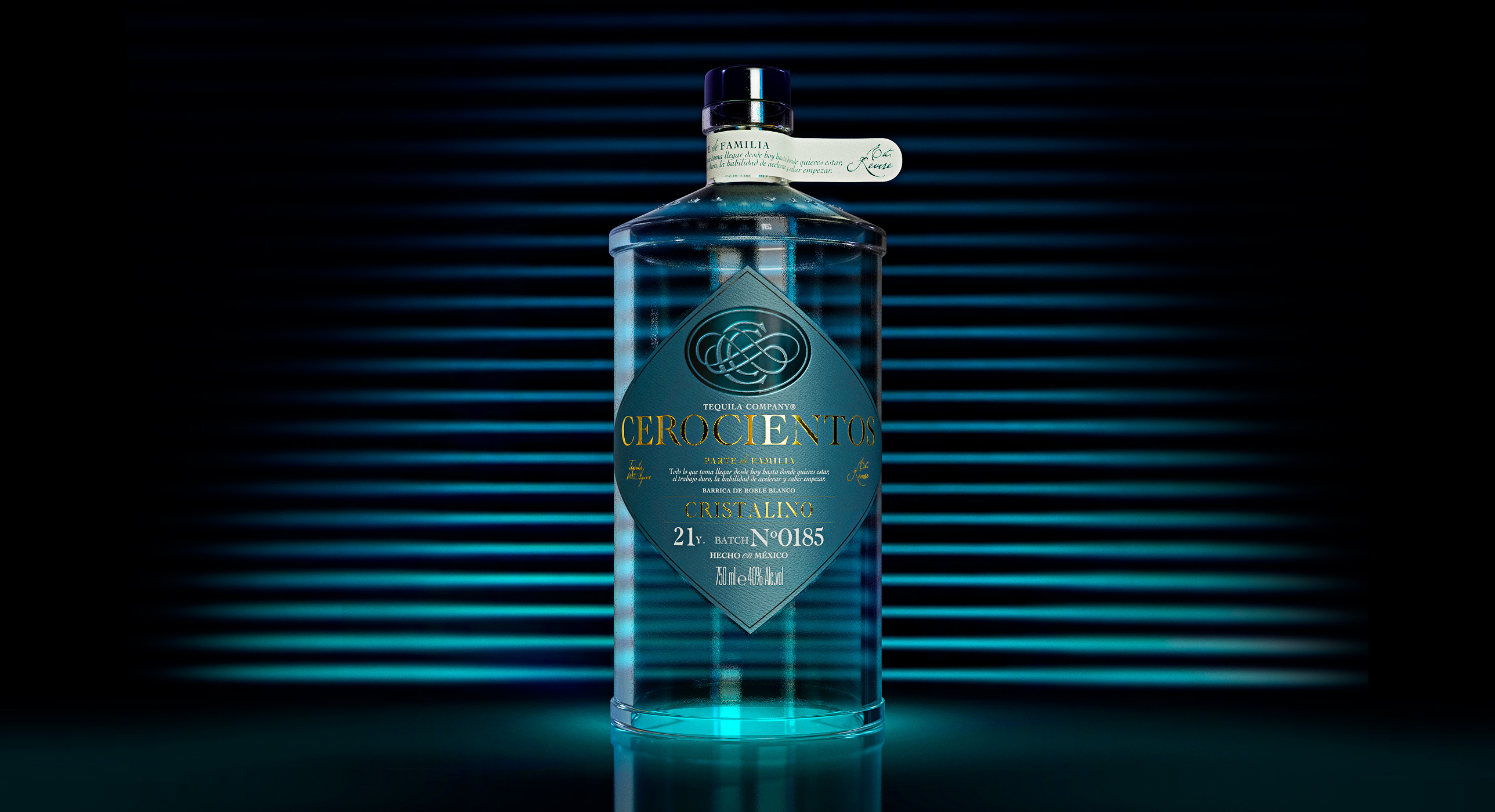 Brand Identity and Packaging Design for Tequila Cerocientos