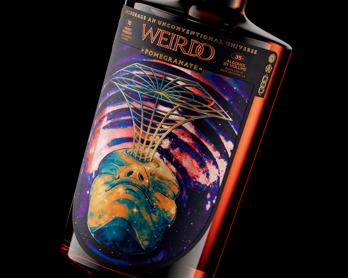 Weirdo Whiskey Packaging Design by Studio Ethur Ethur