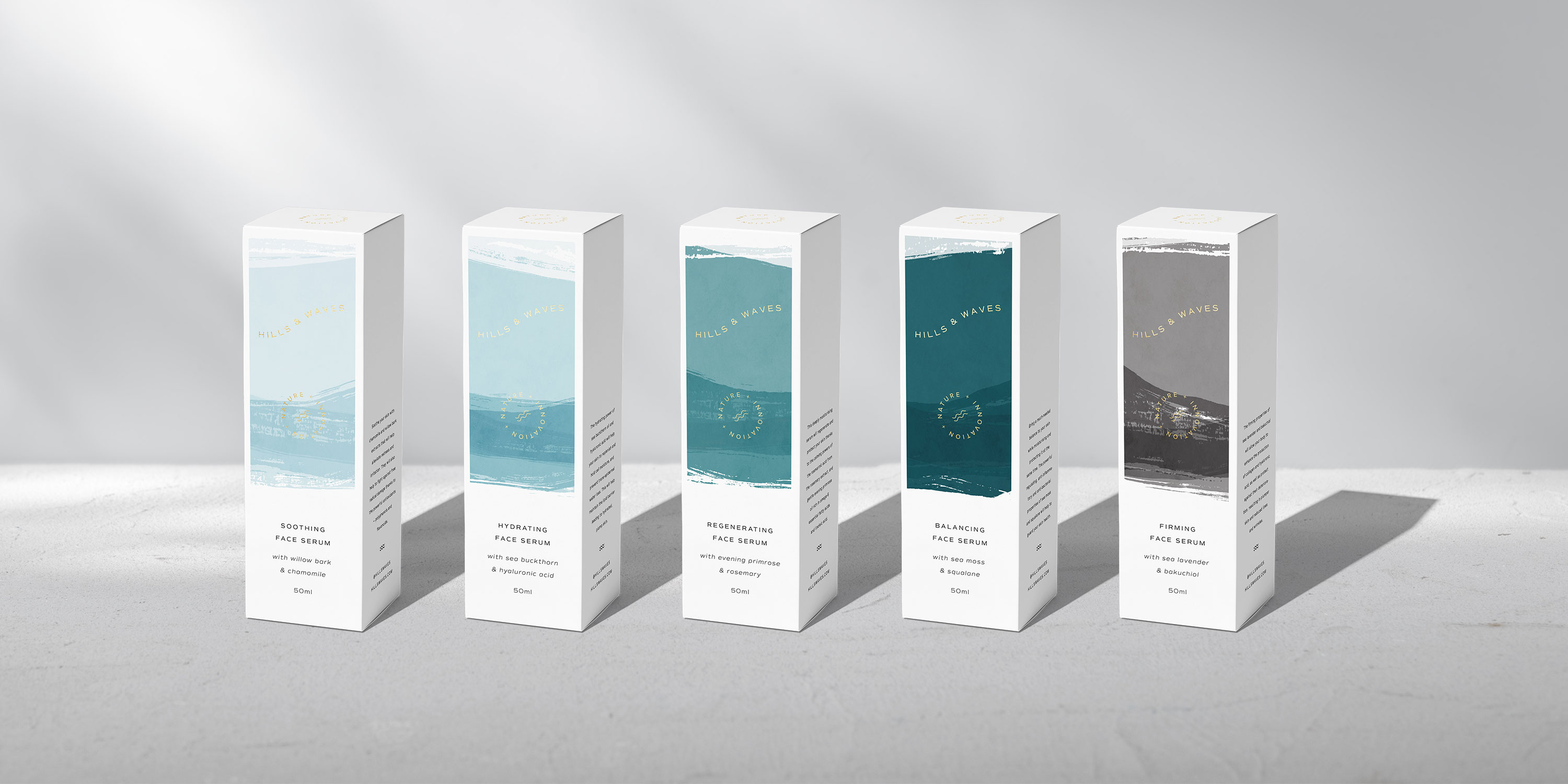 Minimalist Branding and Packaging for a Skincare Brand Inspired by the Sea