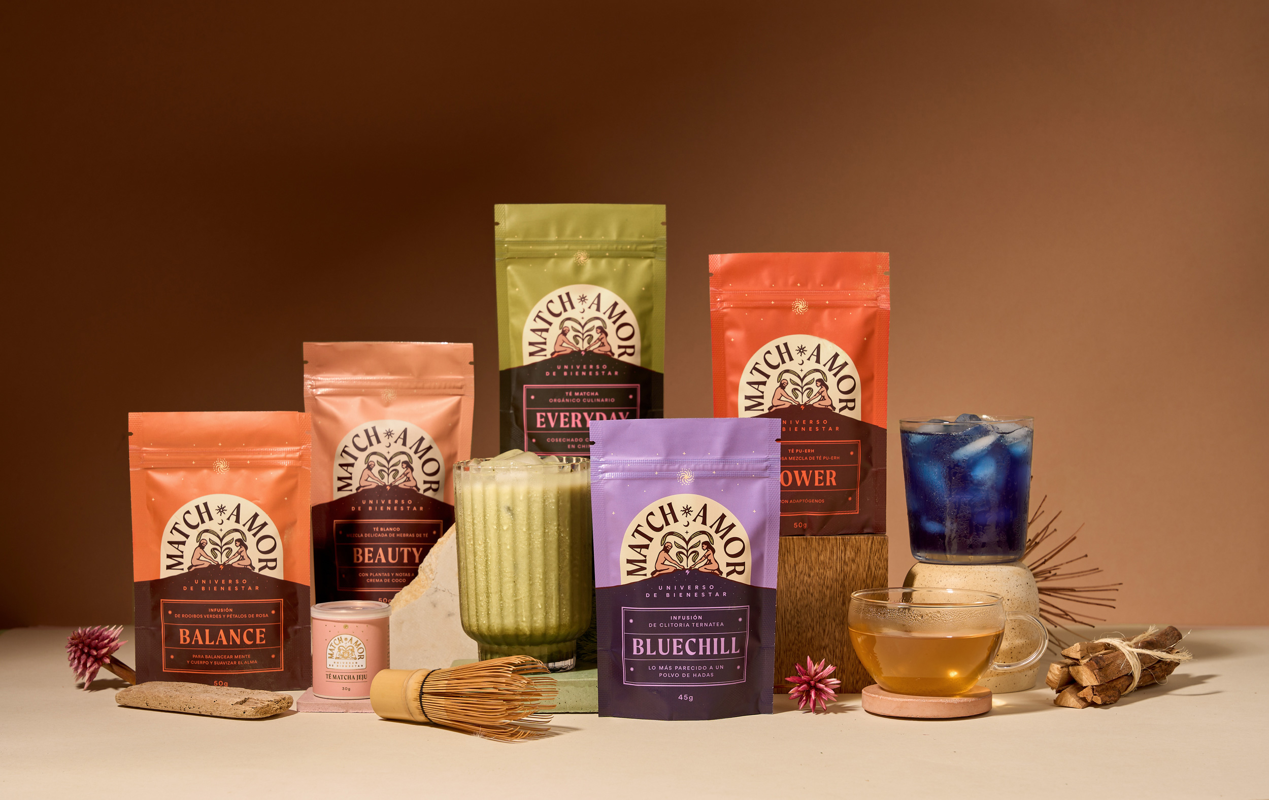 Matchamor Tea and Herbal Blends Packaging Design