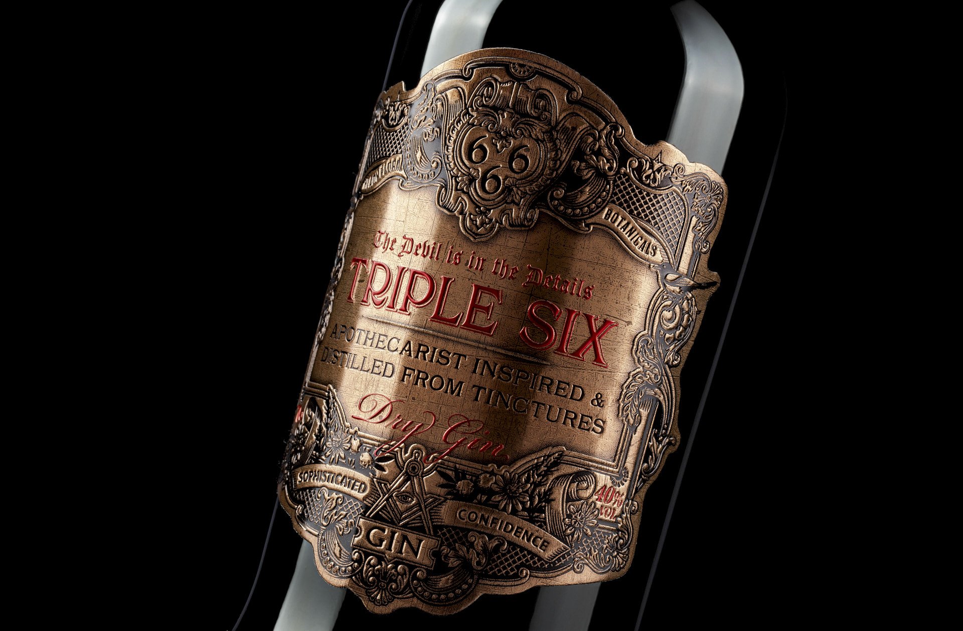 Triple Six Gin Packaging Design by Think Bold Studio
