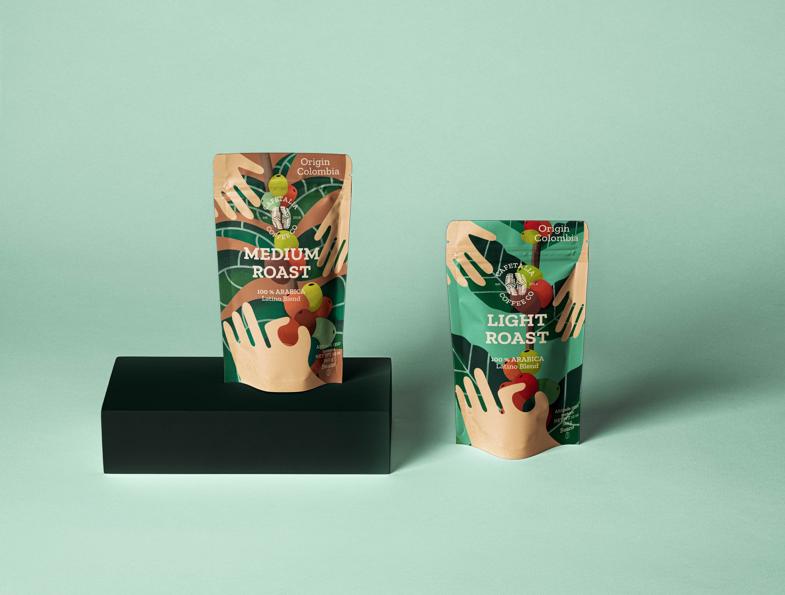 Packaging Design for Cafetalia Coffee Company