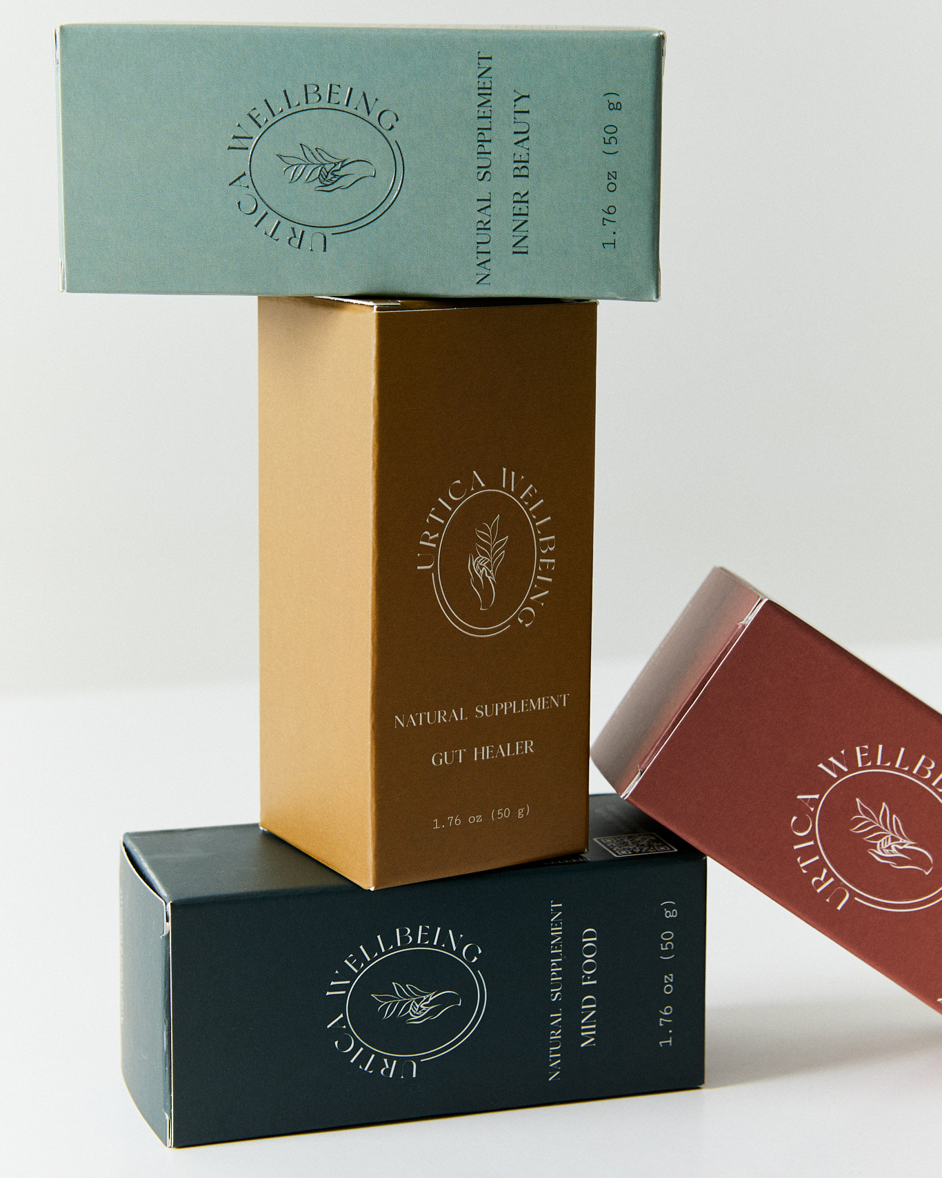 Branding Identity and Packaging Design for Urtica Wellbeing
