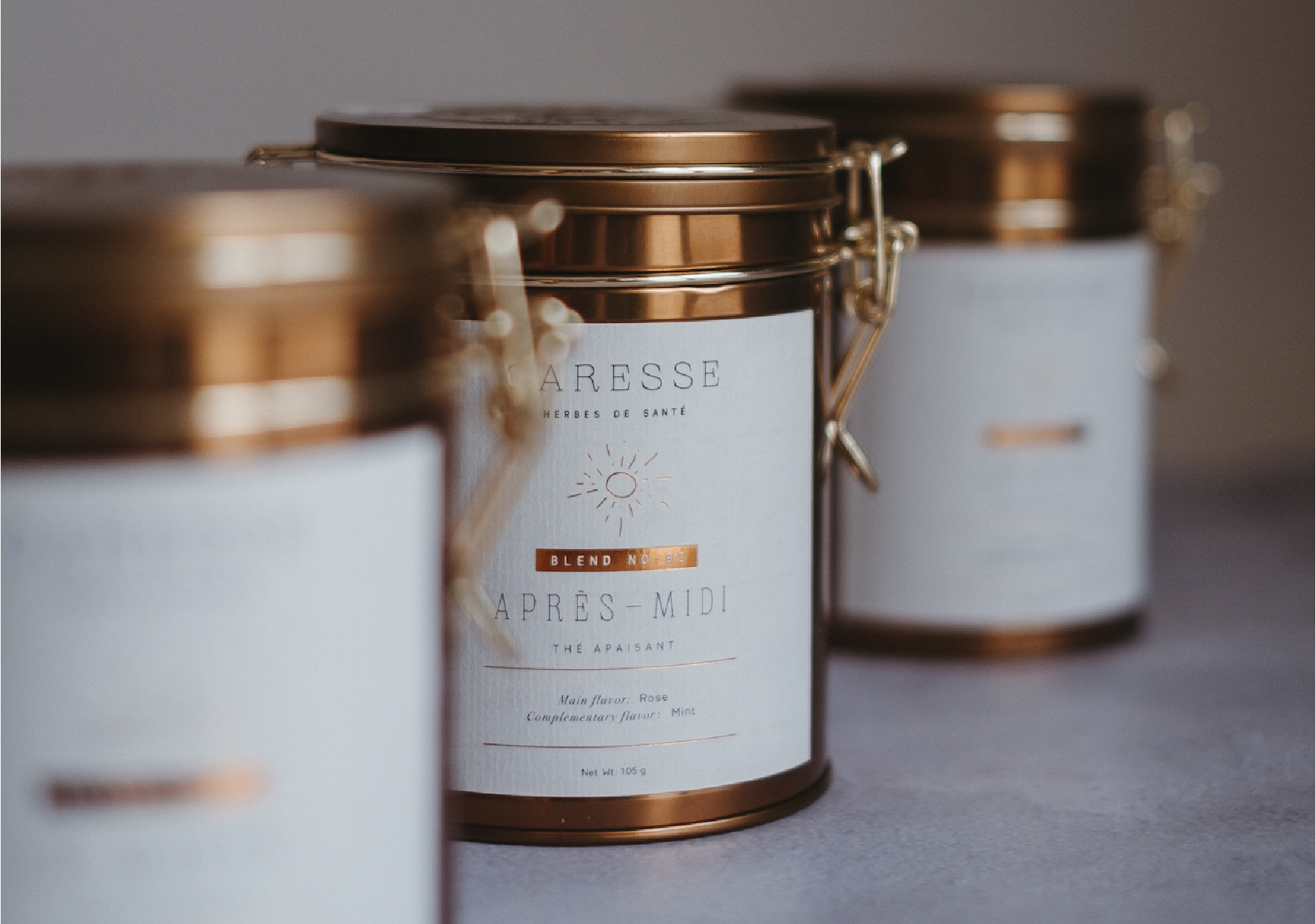 Caresse Calming Tea Branding and Packaging Design