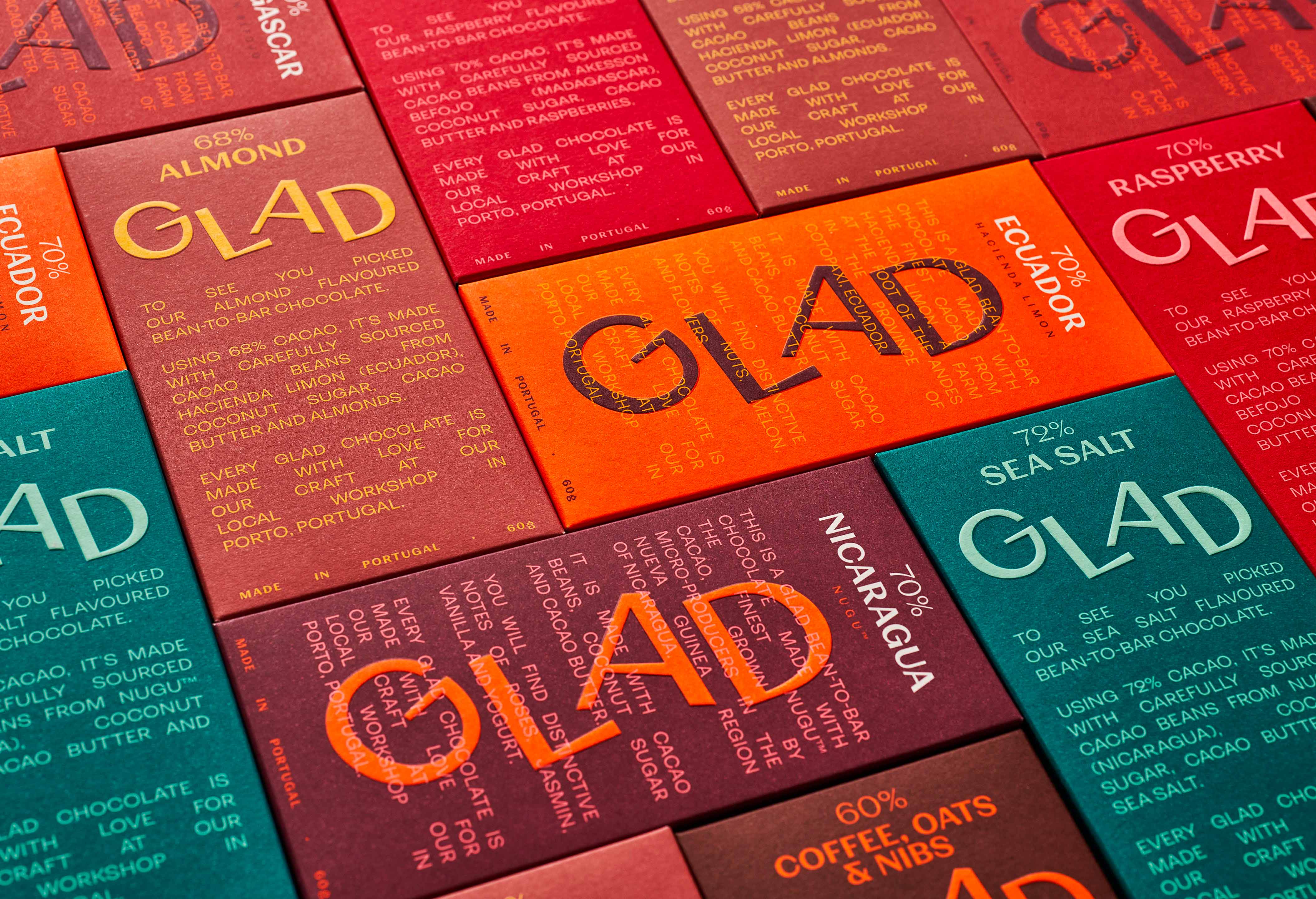 Glad Bean-to-Bar Chocolates Branding and PackagingDesign by Volta Studio