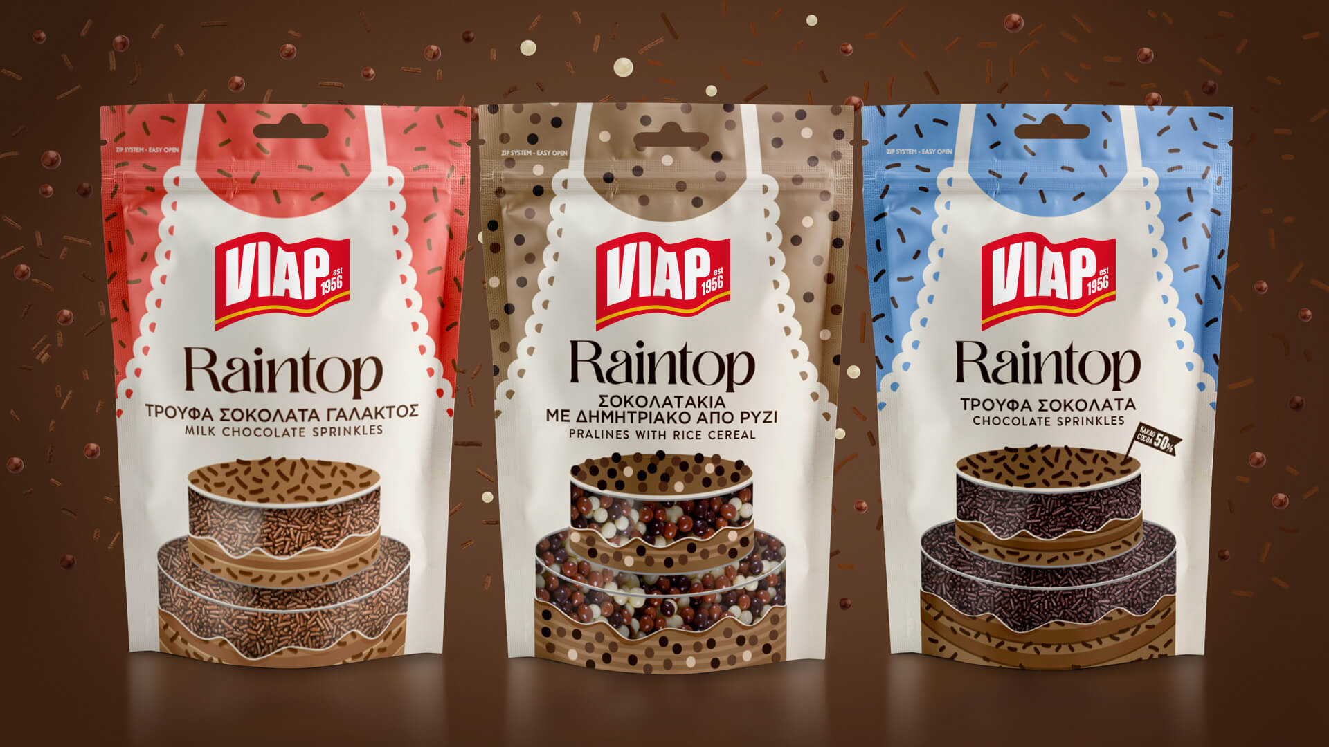 Packaging Design for VIAP Raintop Sprinkles by A.S. Strategy