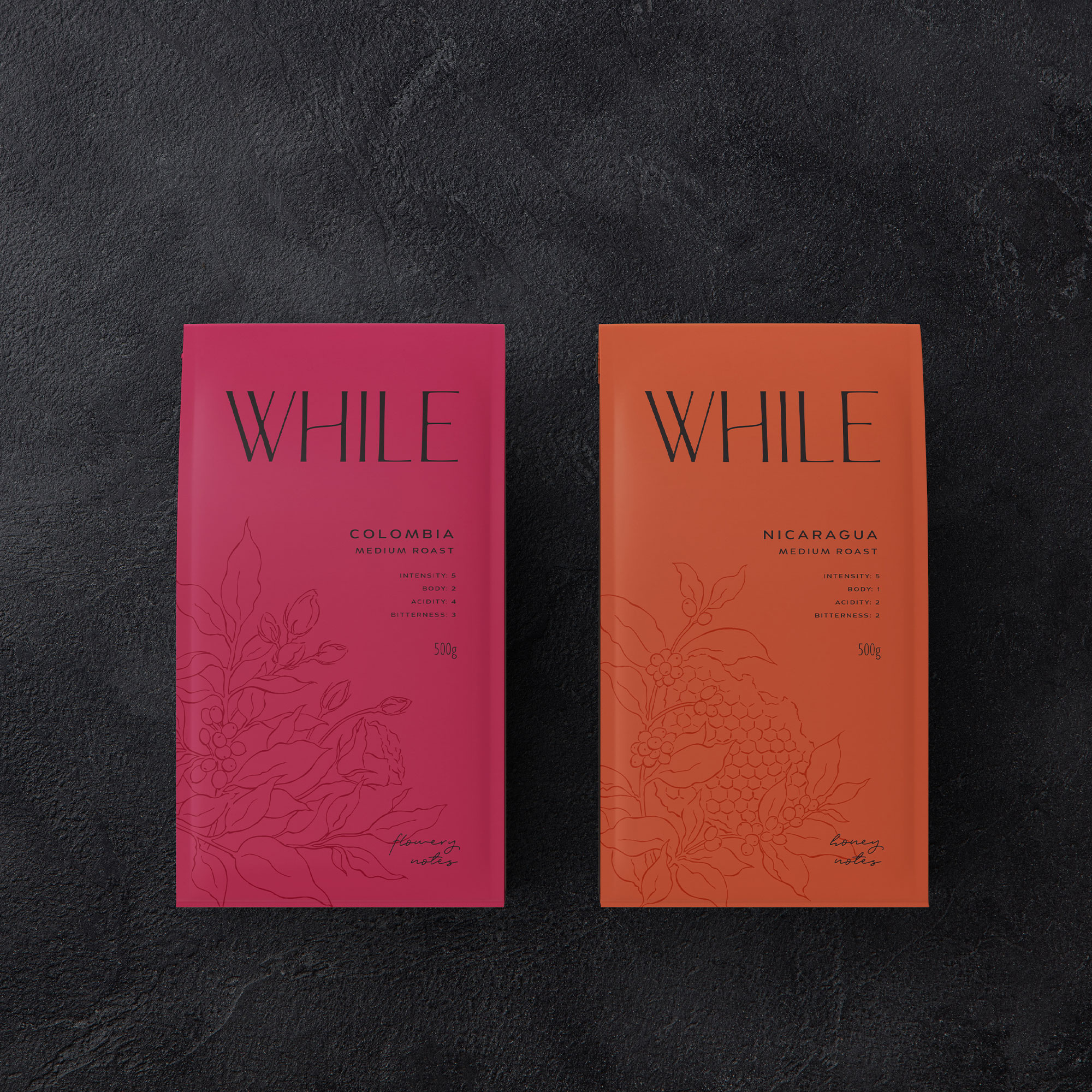 Stylish Brand Identity and Packaging Design for a Sustainable Coffee Brand