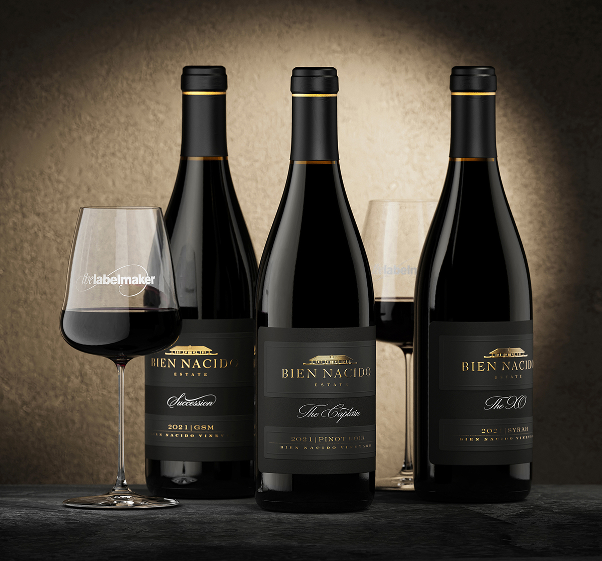 Wine Label Restyle for Bien Nacido’s Black Tier Premium Wines