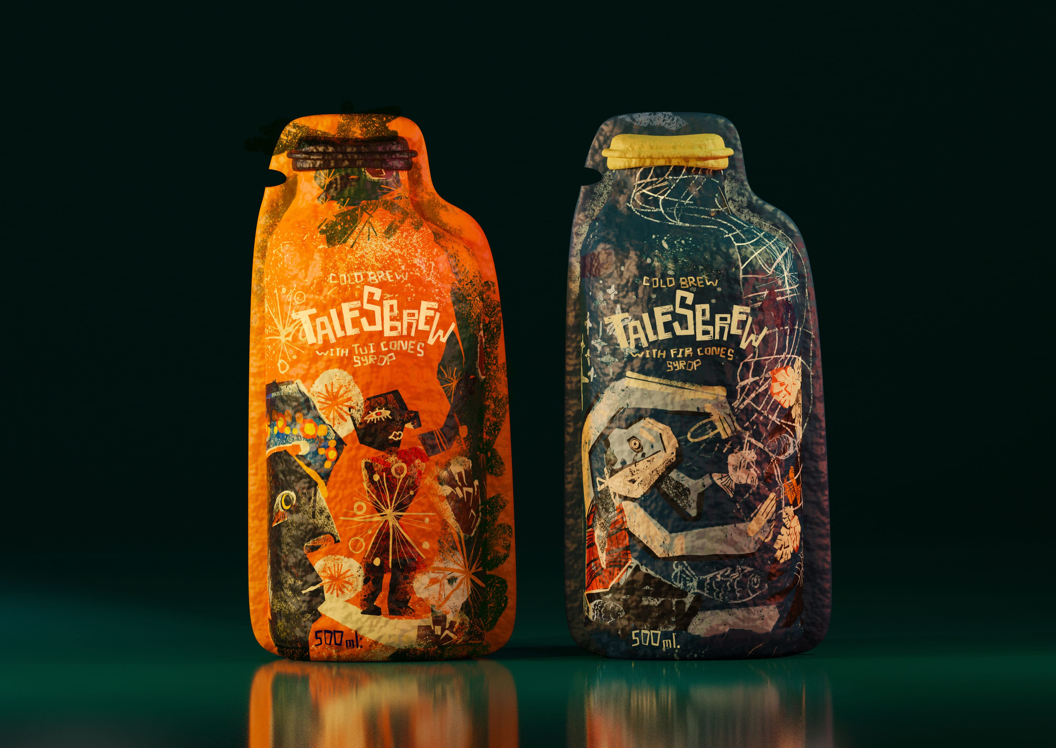 Student Packaging Design Concept for TalesBrew Cold Coffee