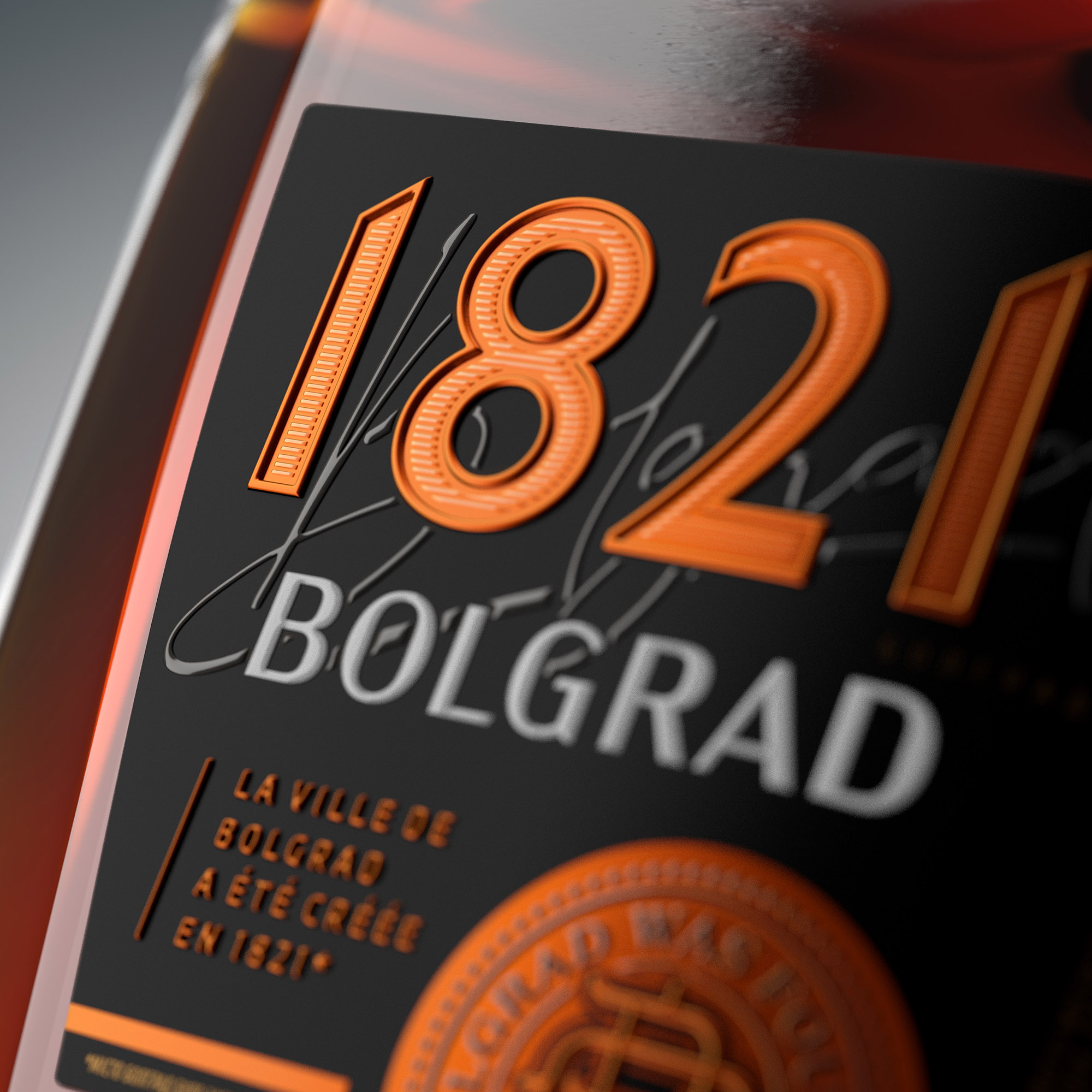 Premium and Innovative Brand Design for 1821 Bolgrad Brandy