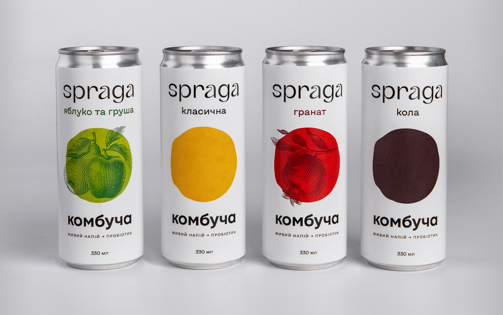 Spraga Kombucha Packaging Design by Dozen Agency