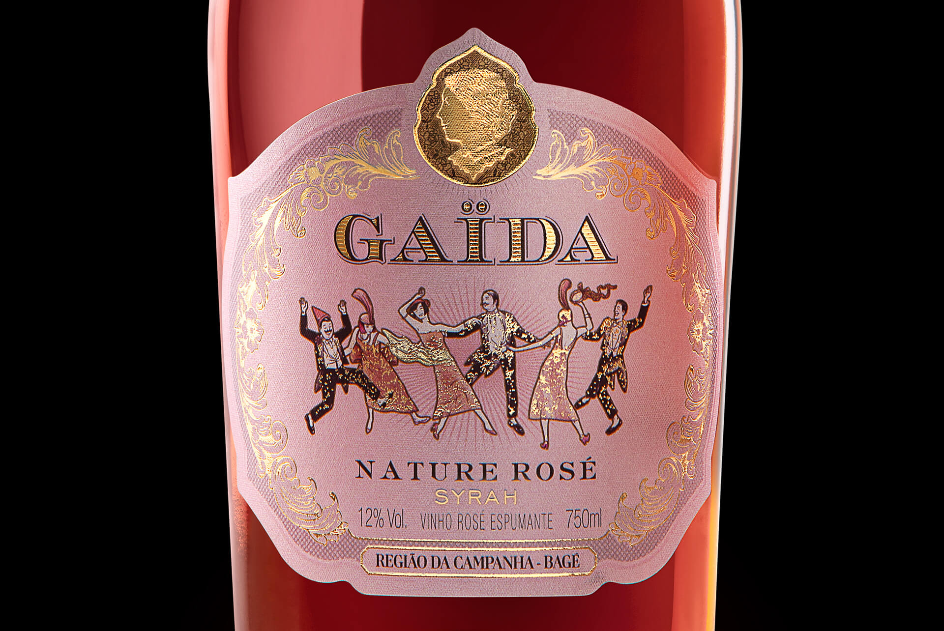 Gaïda Rosé Sparkling Wine Label Design by Holy Studio