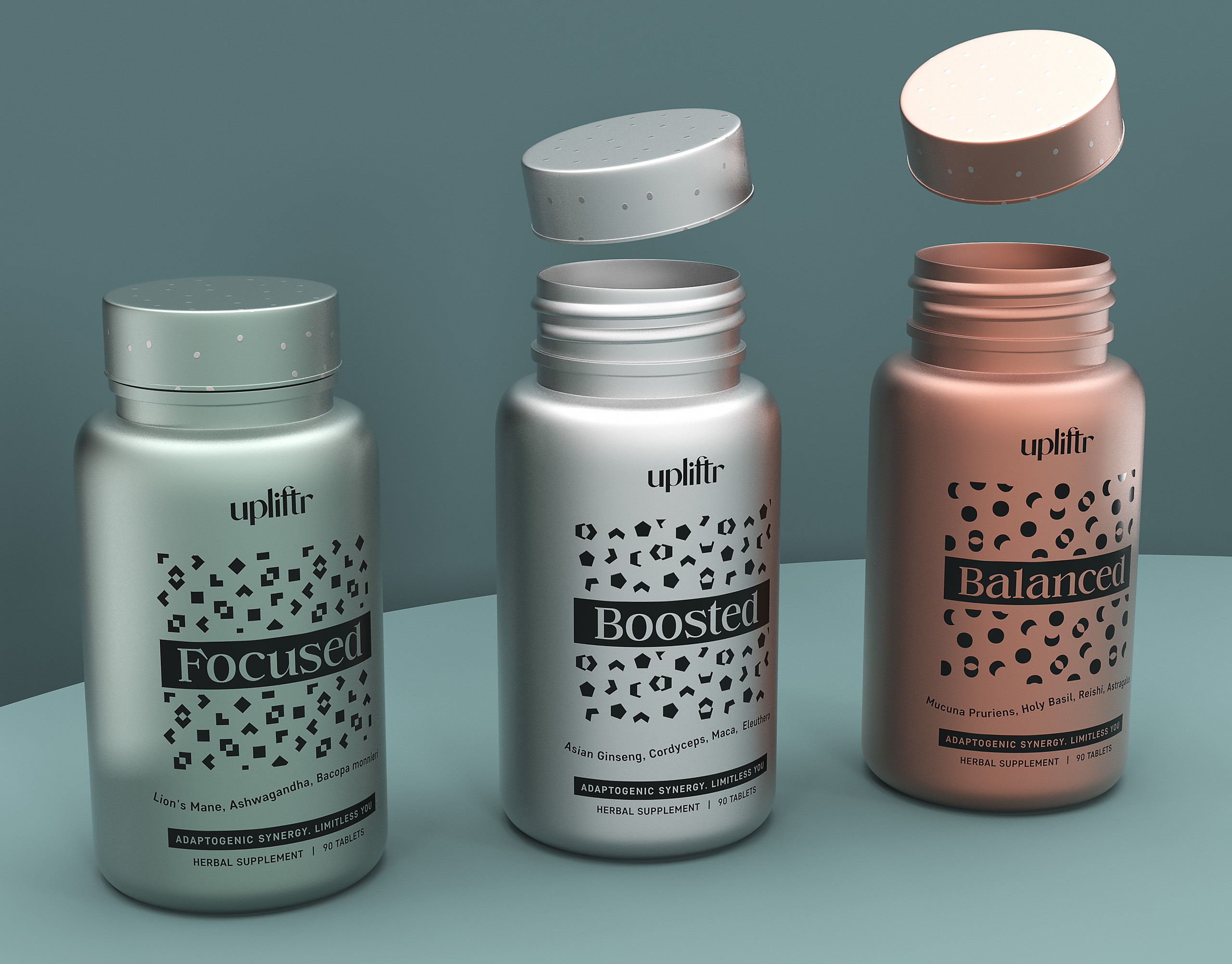 Matrafox Studio Created a Sustainable Brand Identity and Packaging Solution for Upliftr Herbal Supplements