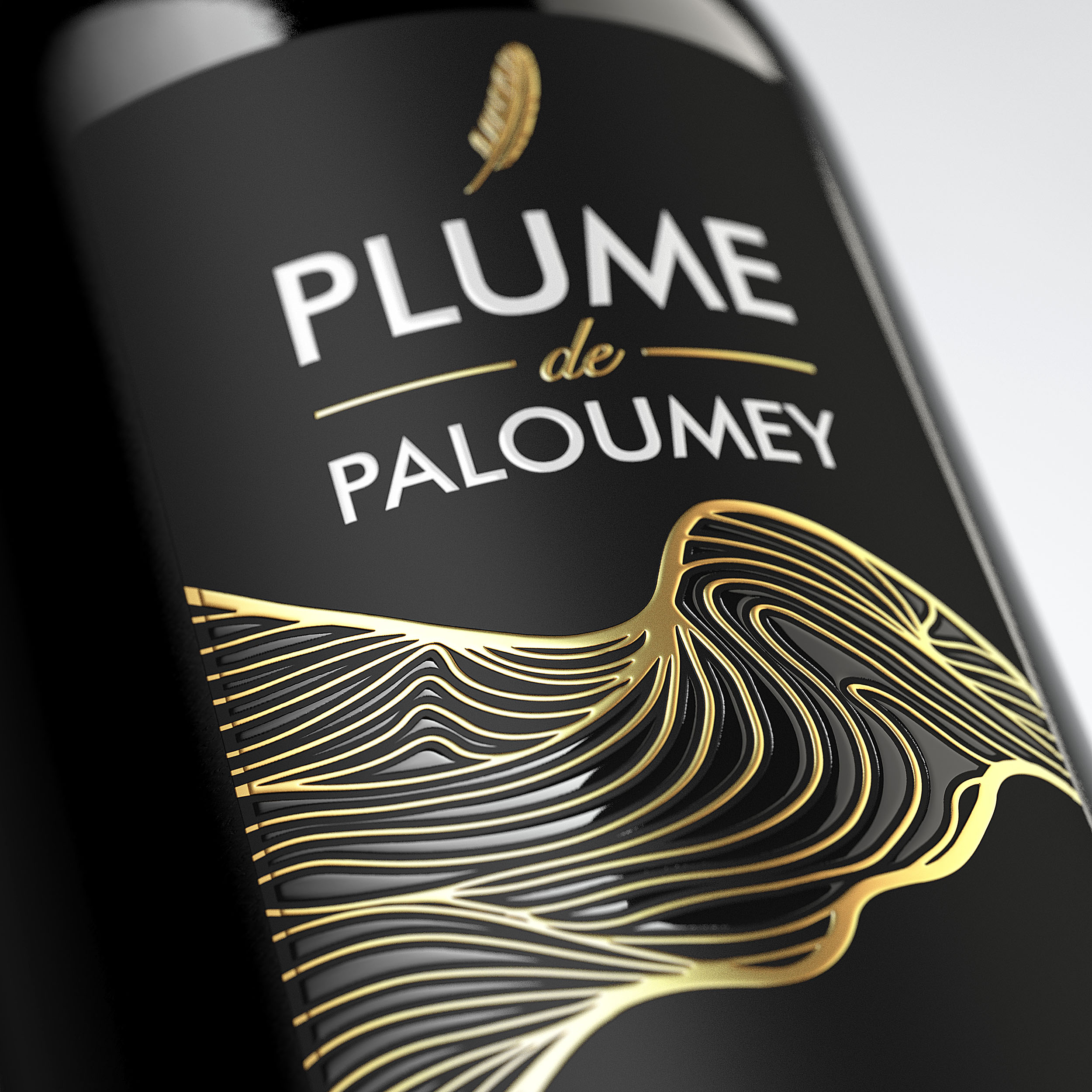 Label Design for Plume de Paloumey Wine