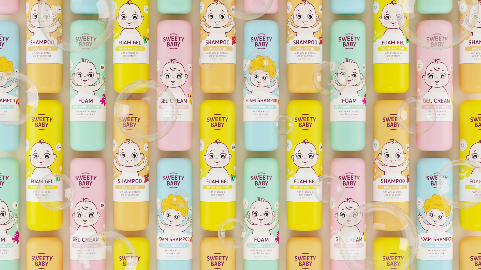 Sweety Baby’s Packaging Design Concept Making Bath Time a Fun Experience