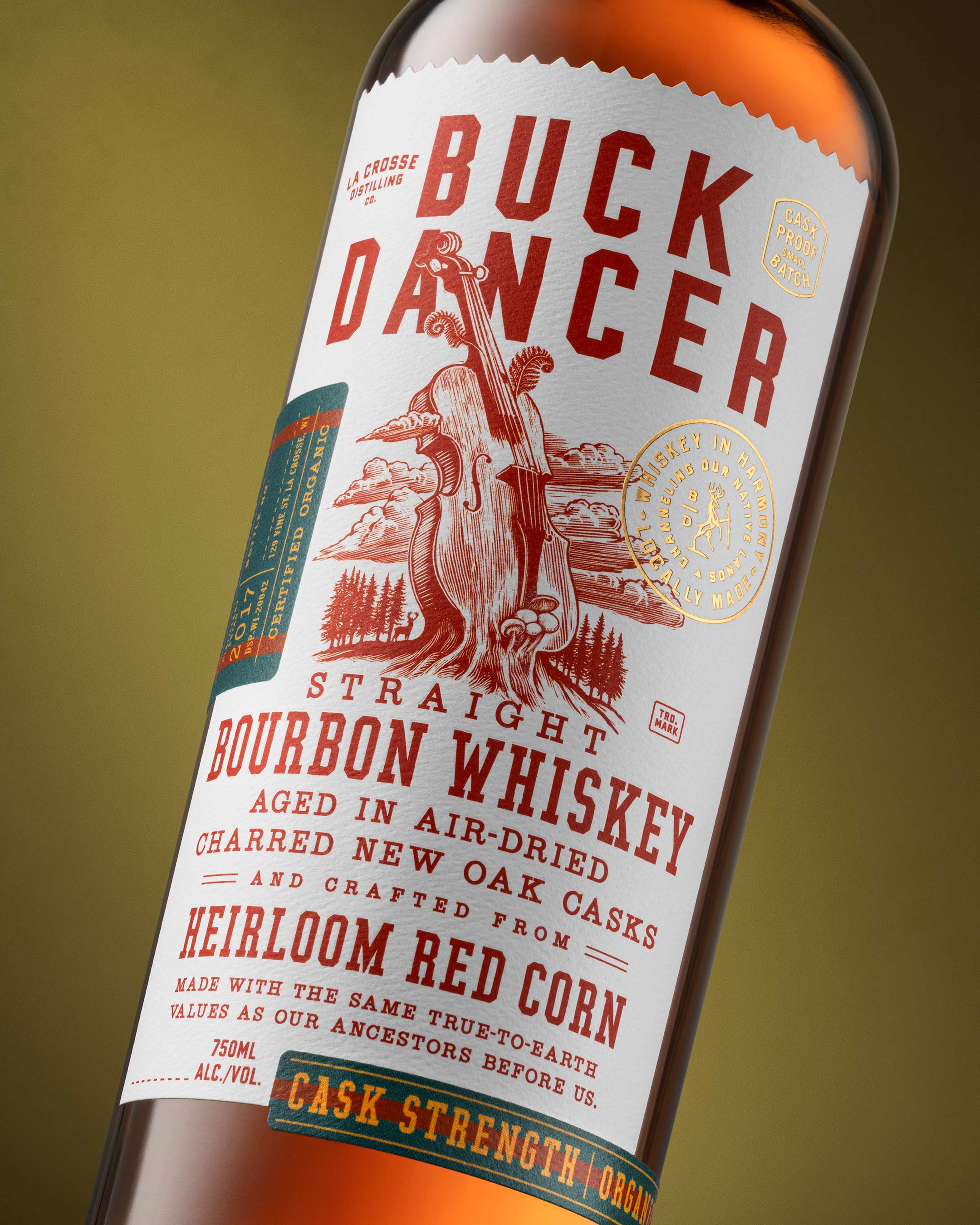 A Whiskey in Harmony – Buck Dancer Bourbon Label Design by Chad Michael Studio