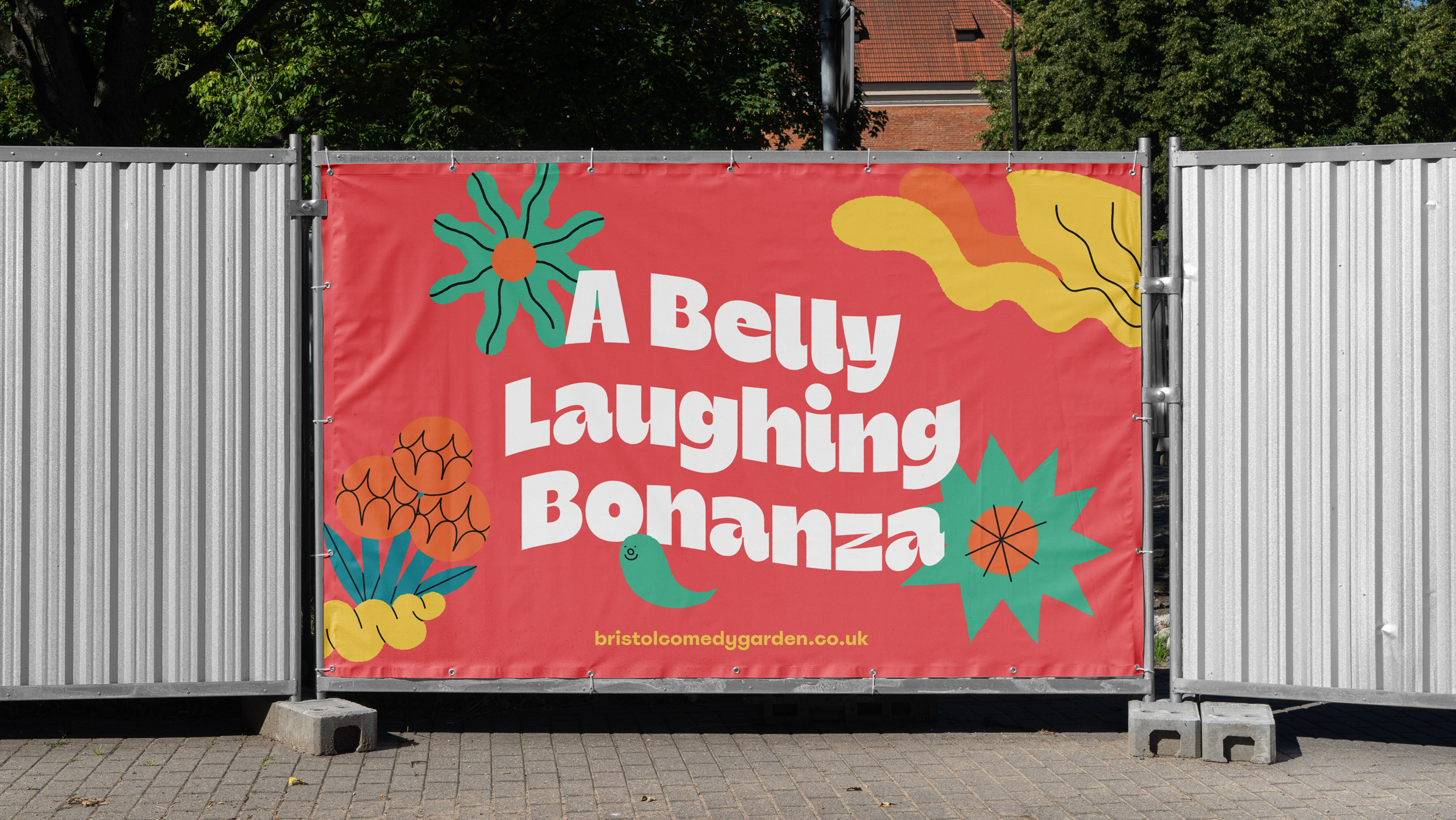 Bristol Comedy Garden Event Branding by Oat Studio